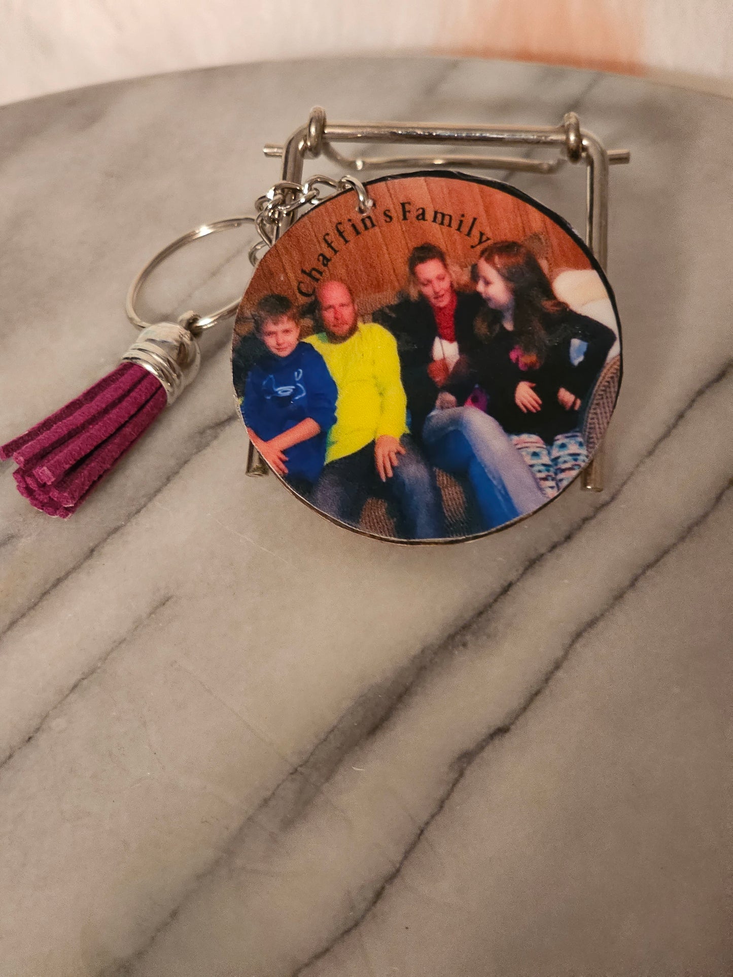 Personal sublimation family keychain