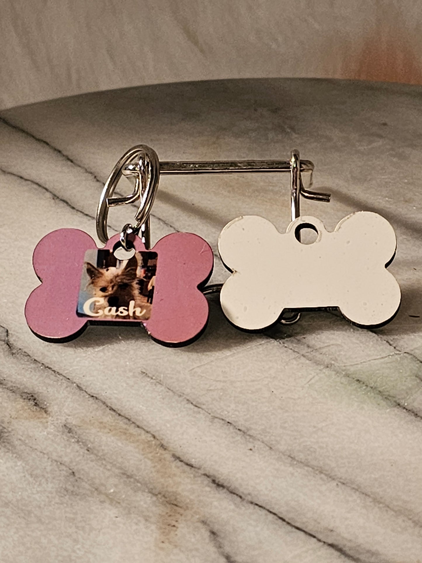 Small Dog tag with owners and pet's information
