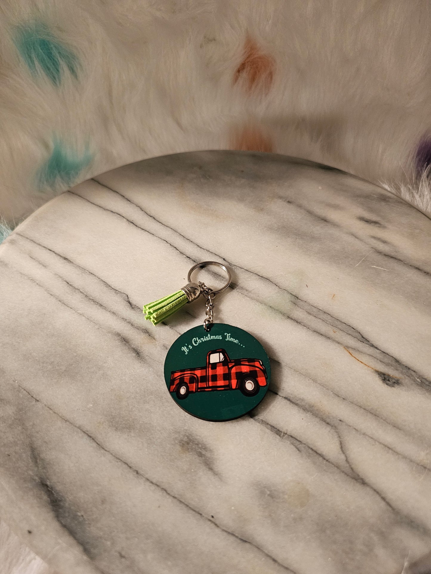 2 inch sublimation It's Christmas time Keychain
