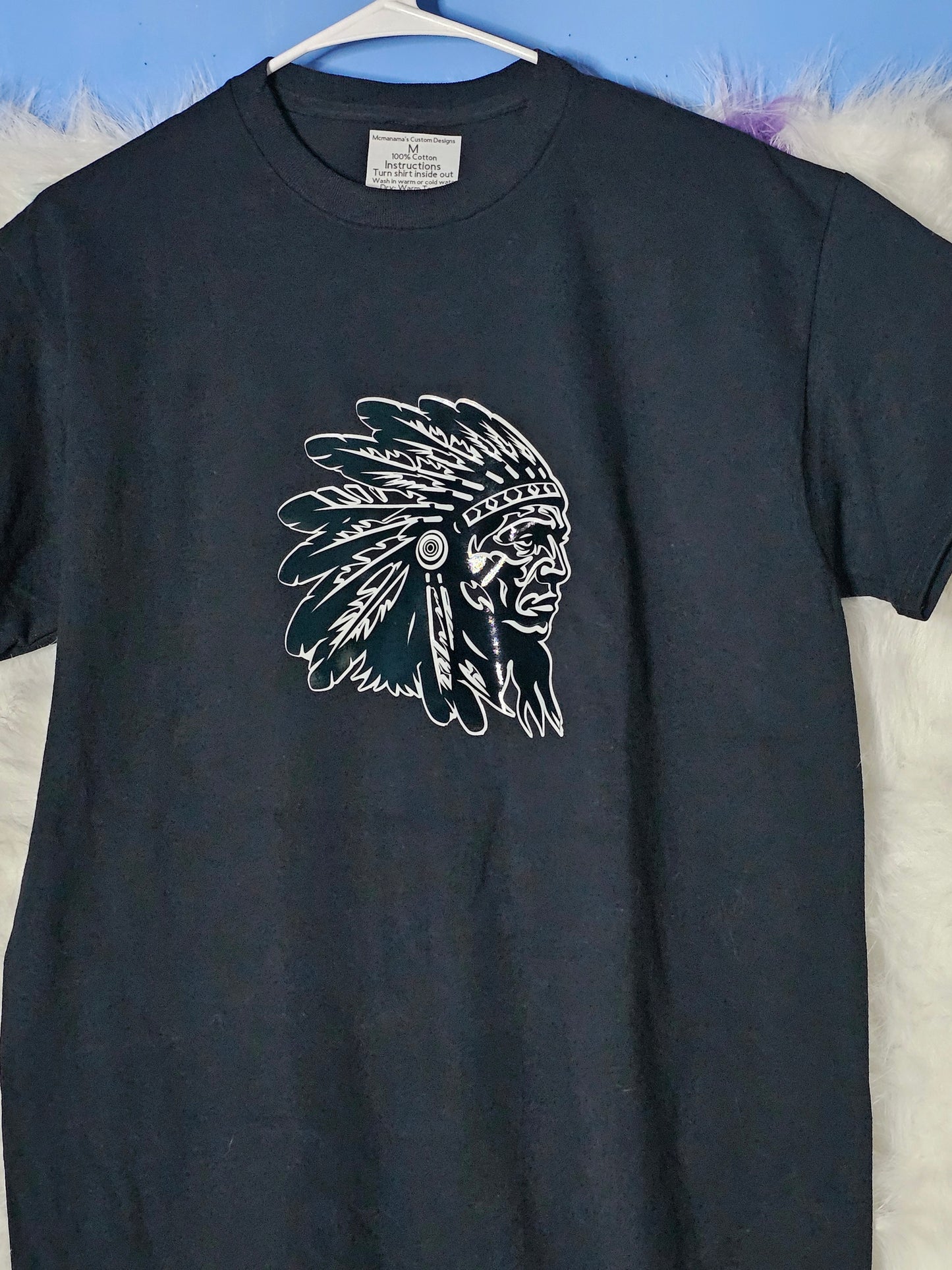 Size M 100% cotton Black My Indian black T-Shirt
