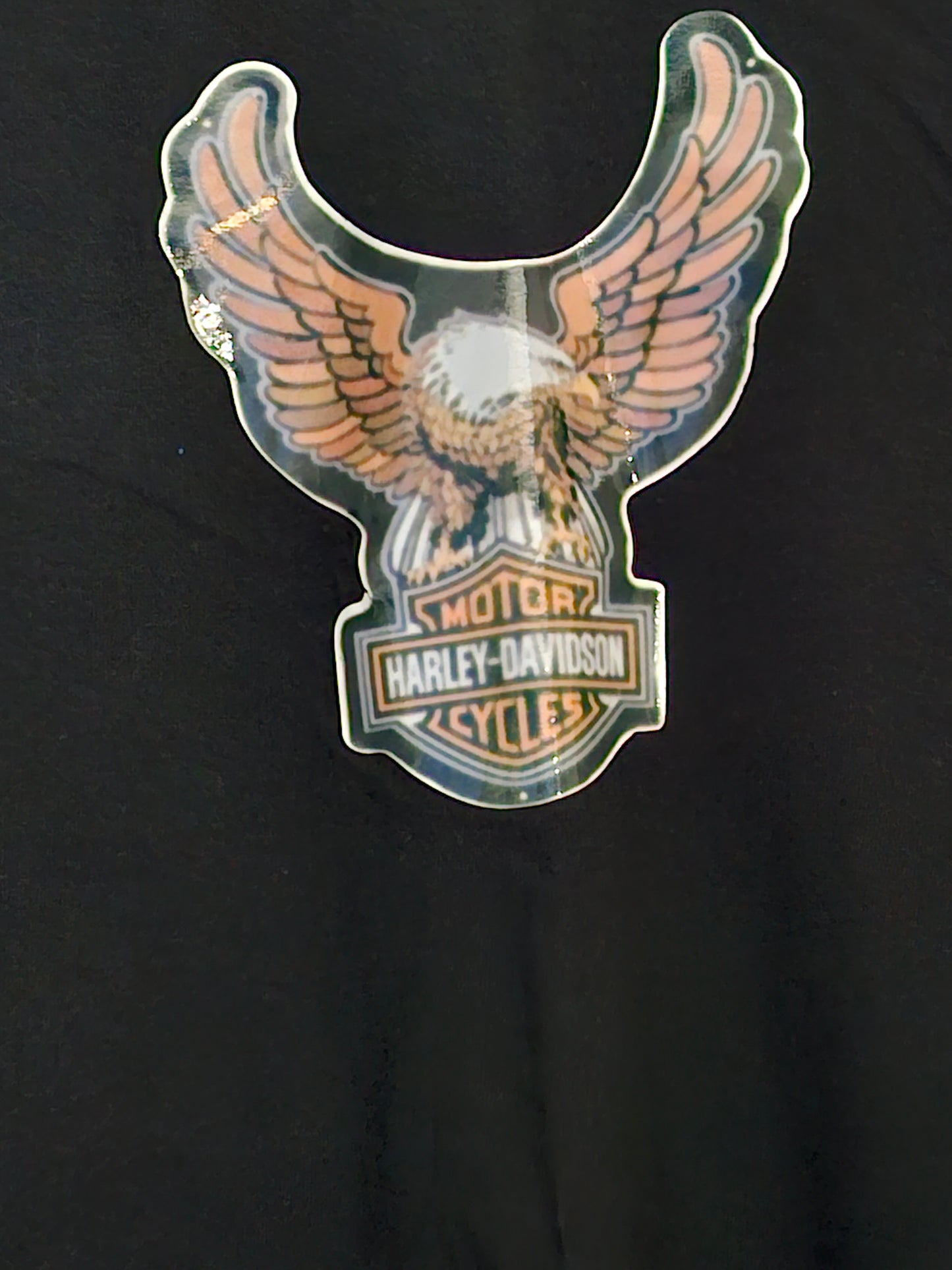 Size XL 100% cotton black Harley Davidson eagle T-Shirt