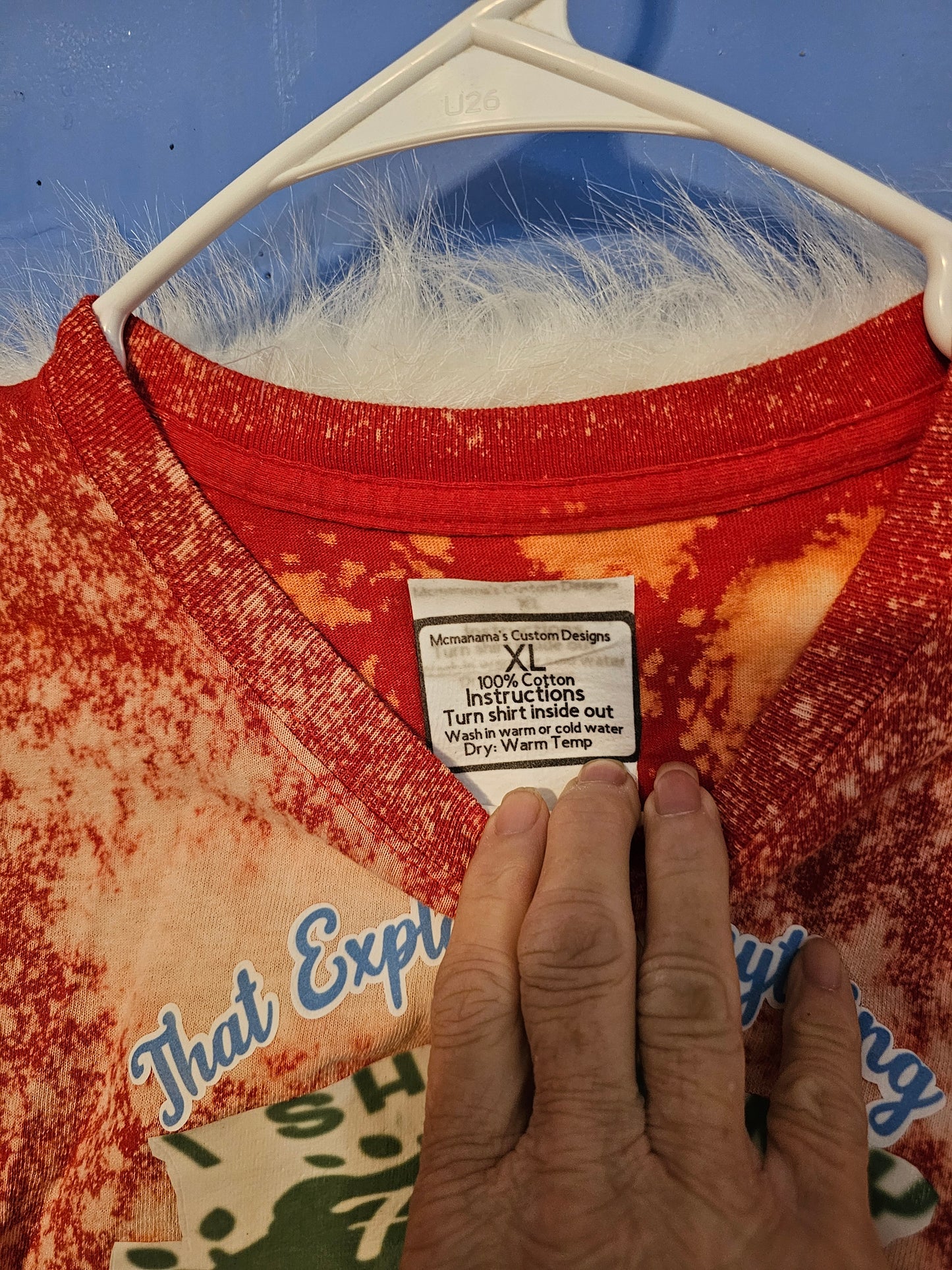 Size M 100% cotton bleach dye family tree Tshirt