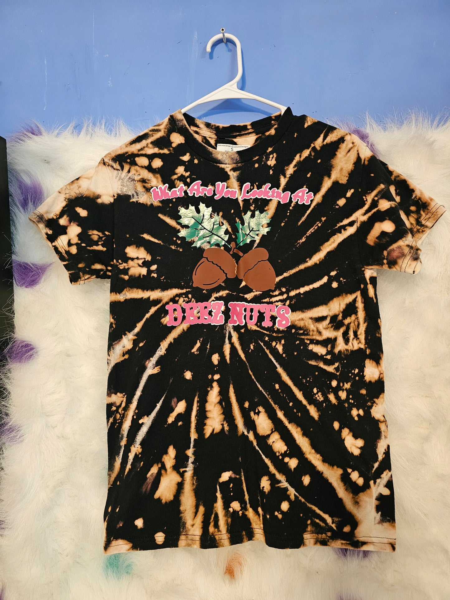 Size S 100% cotton What are you looking at Deez nuts Tshirt