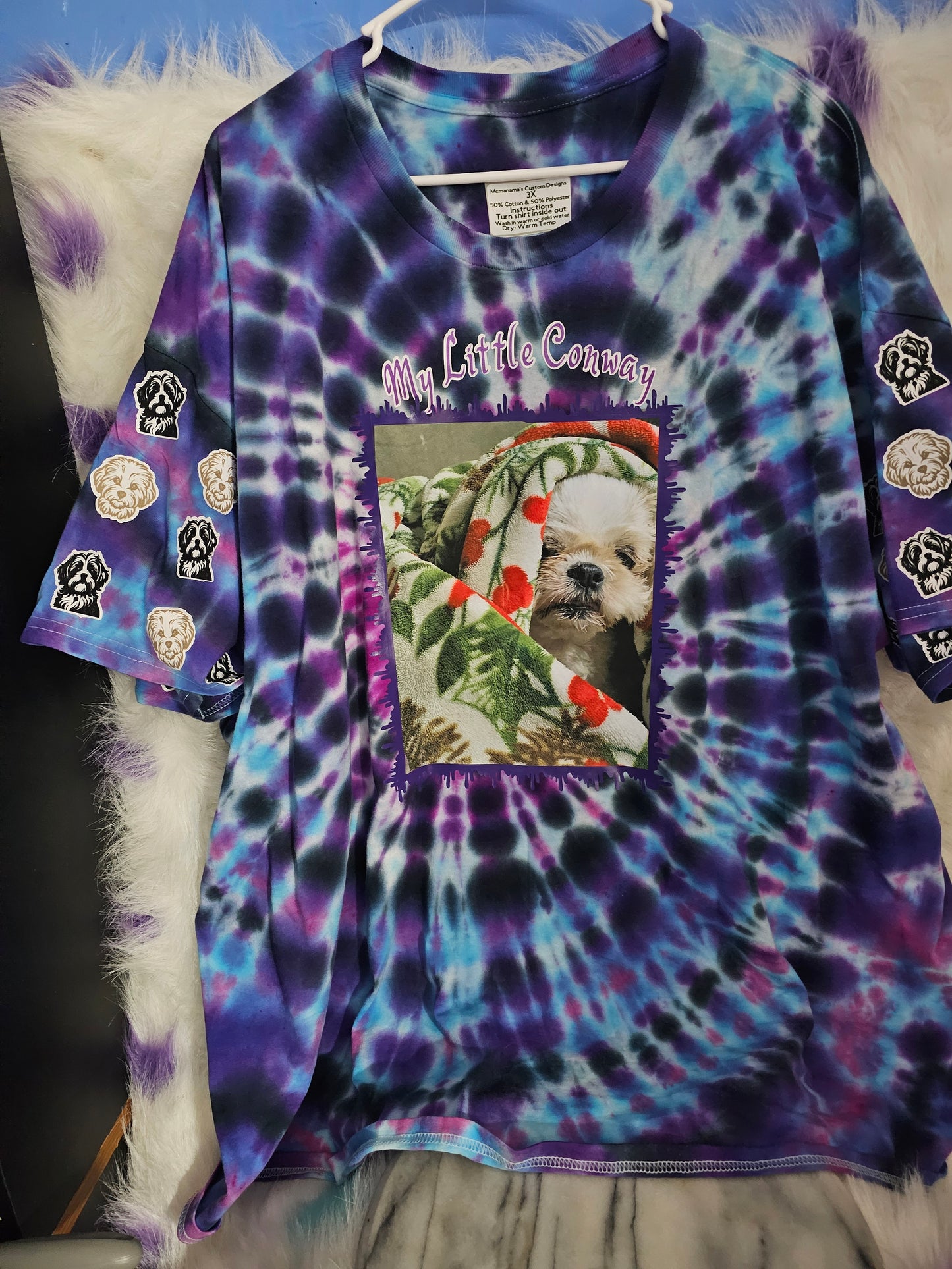 Size 3x 100% My little conway tie dye Tshirt