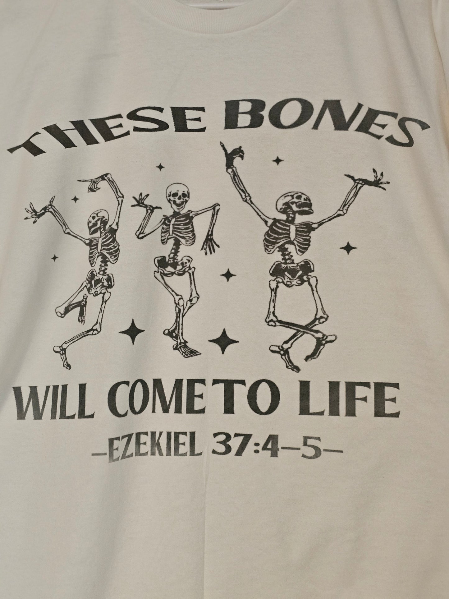Size 2X 100% cotton Personalized these bones Tshirt