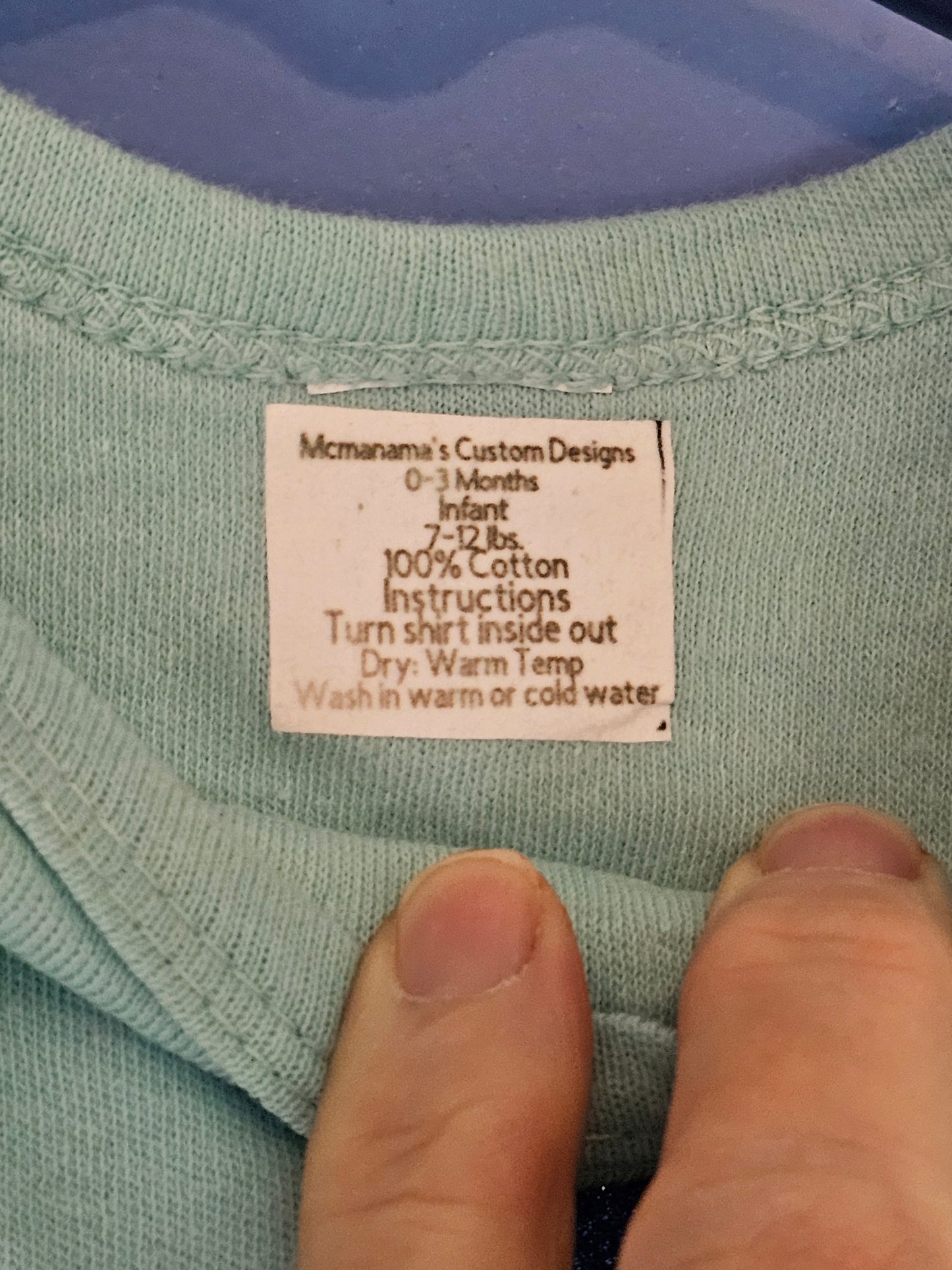Size 0-3 months 100% cotton Blue Mommy &Daddy's little boy onesie