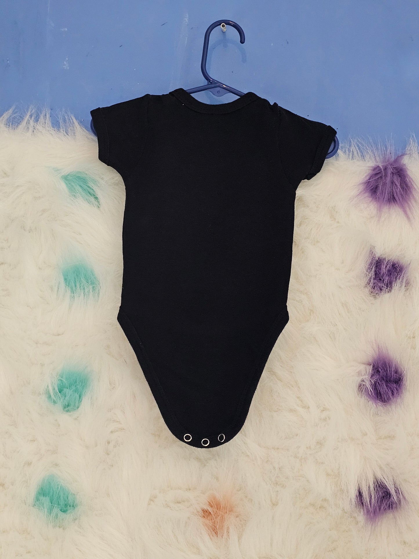 Size 0-3months 100% cotton Little boy's personalized black Oneies