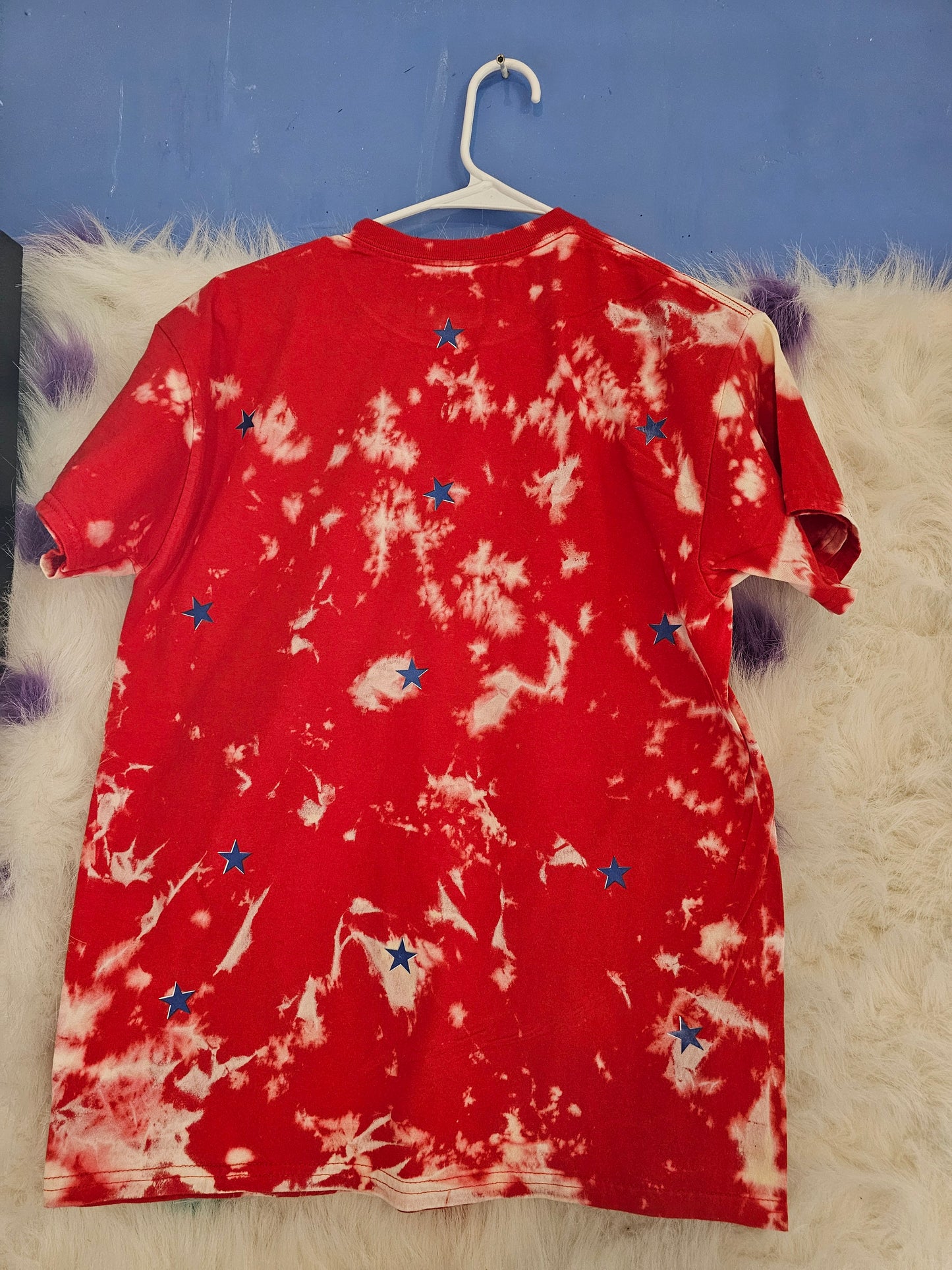 Size M 100% cotton bleach dye Happy independence day TShirts