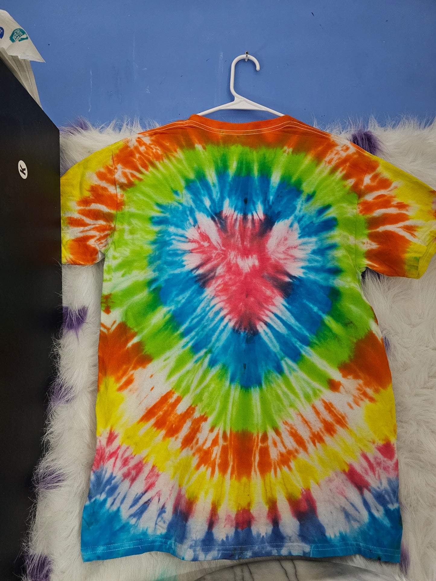 Size M 100% cotton Orange, blue,green & red tye dye Tshirt
