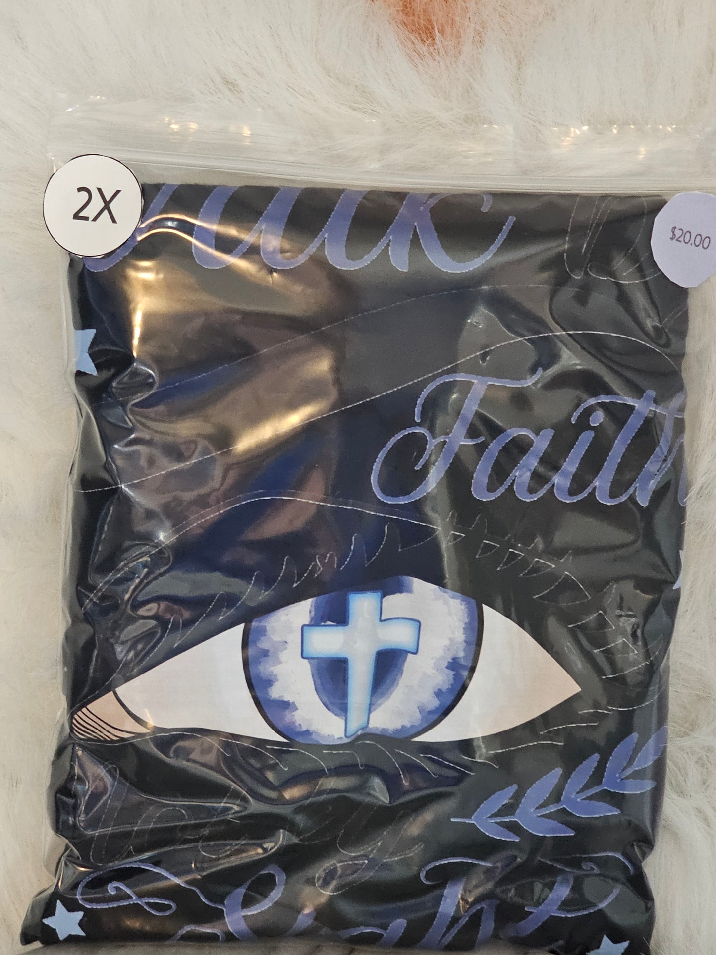 Size 2x 100% cotton black walk by faith Tshirt