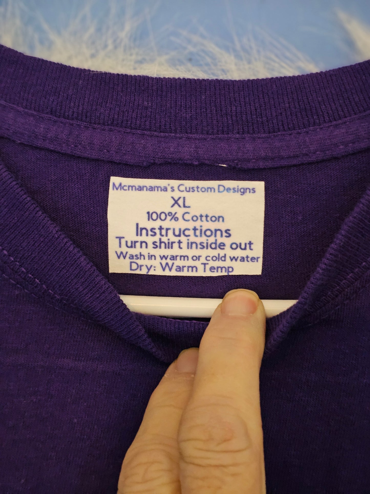 Size XL 100% cotton Purple Life begins after coffee Tshirt