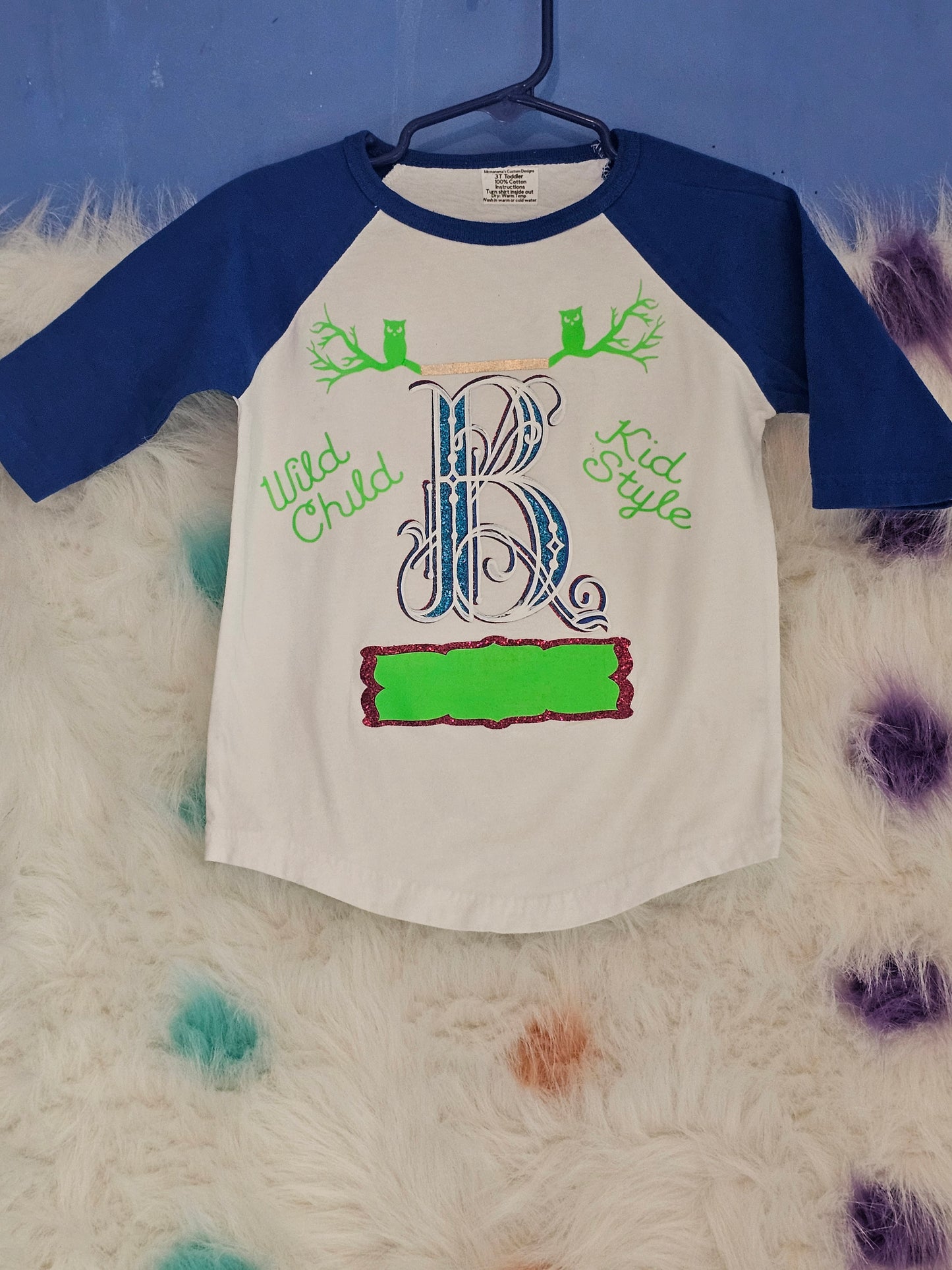 Size 3T Toddler personalized name Tshirt