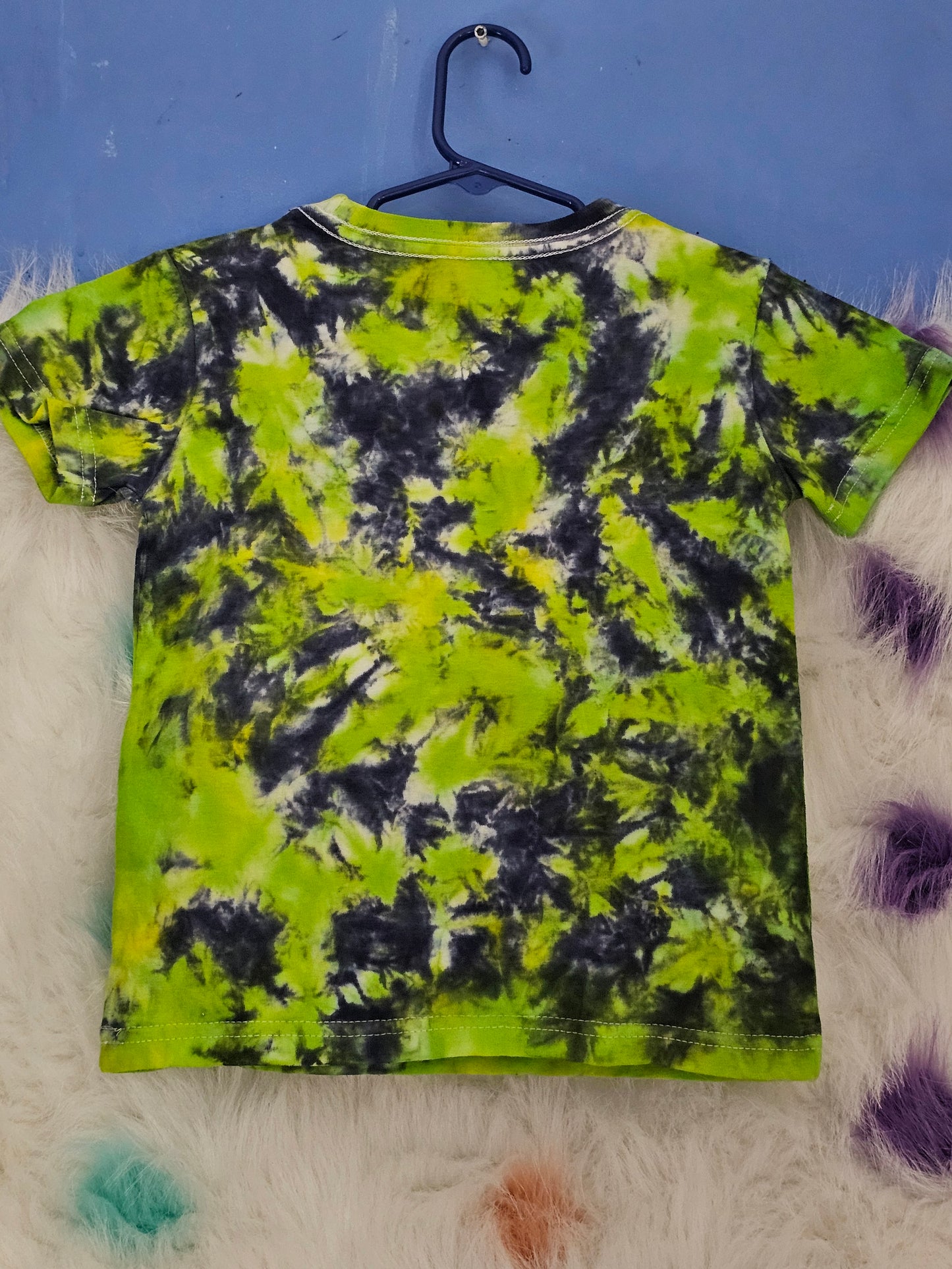 Size 3T 100% cotton green & black tye dye Tshirt