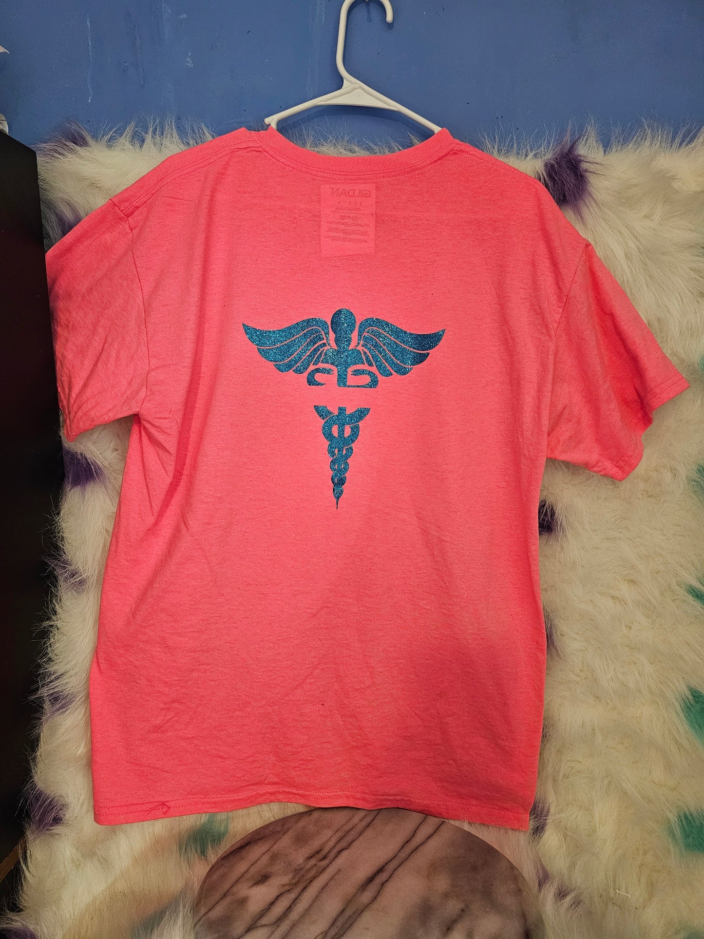 Size L 100% cotton Pink Nursing school survivor Tshirt