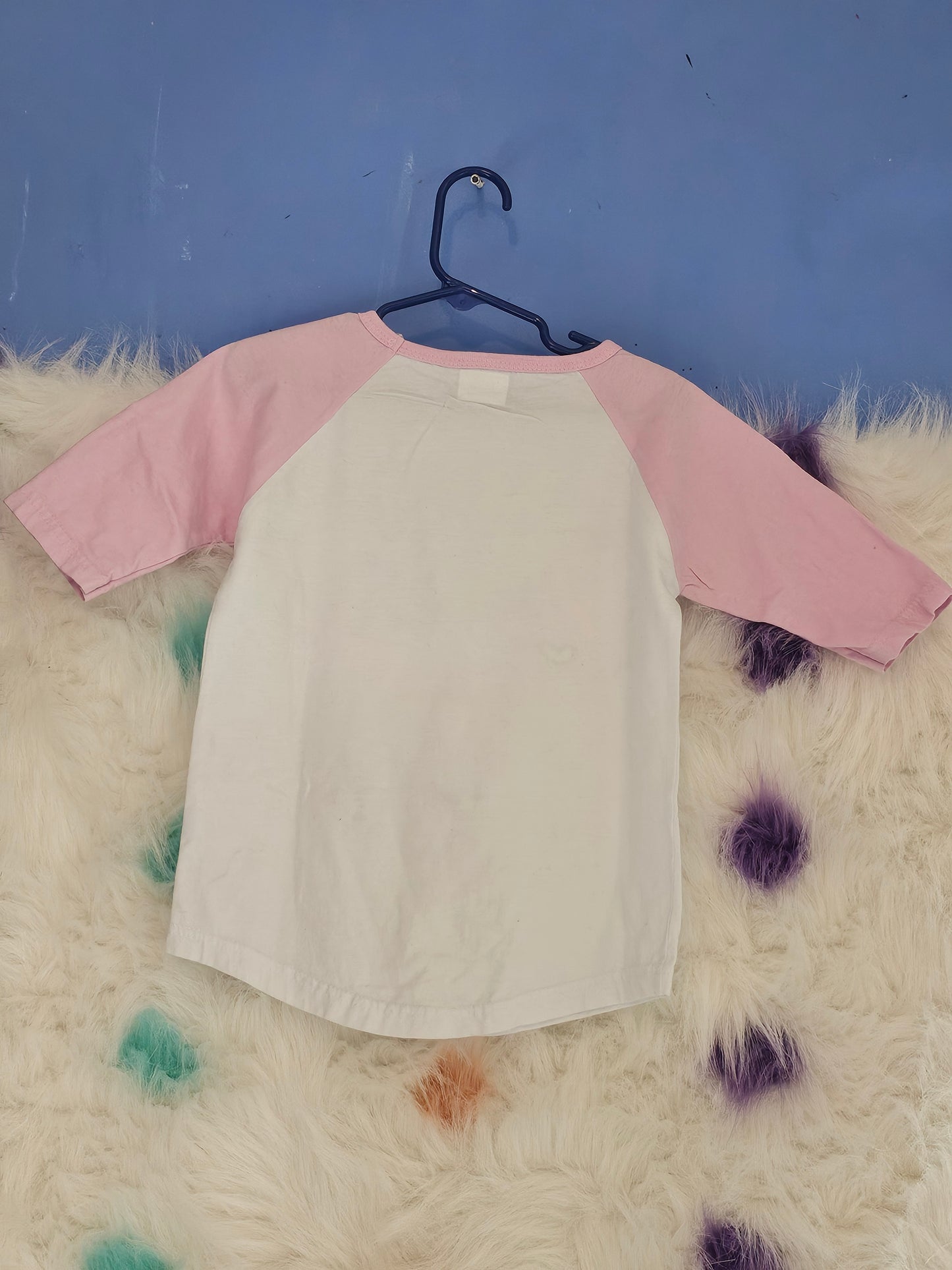 Size 4T 100% cotton White &Pink Flight like a girl cancer free shirt