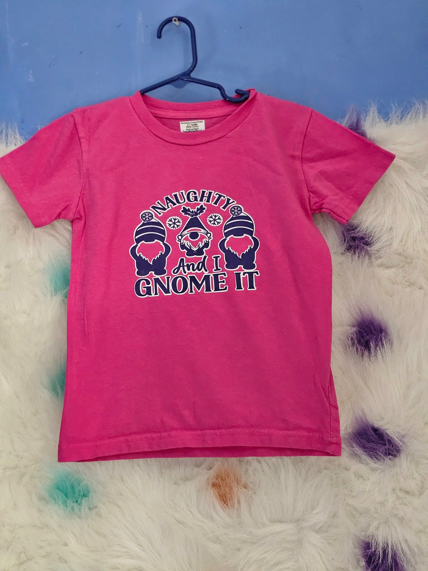 Size 4T Toddler Pink Gnome it Tshirt
