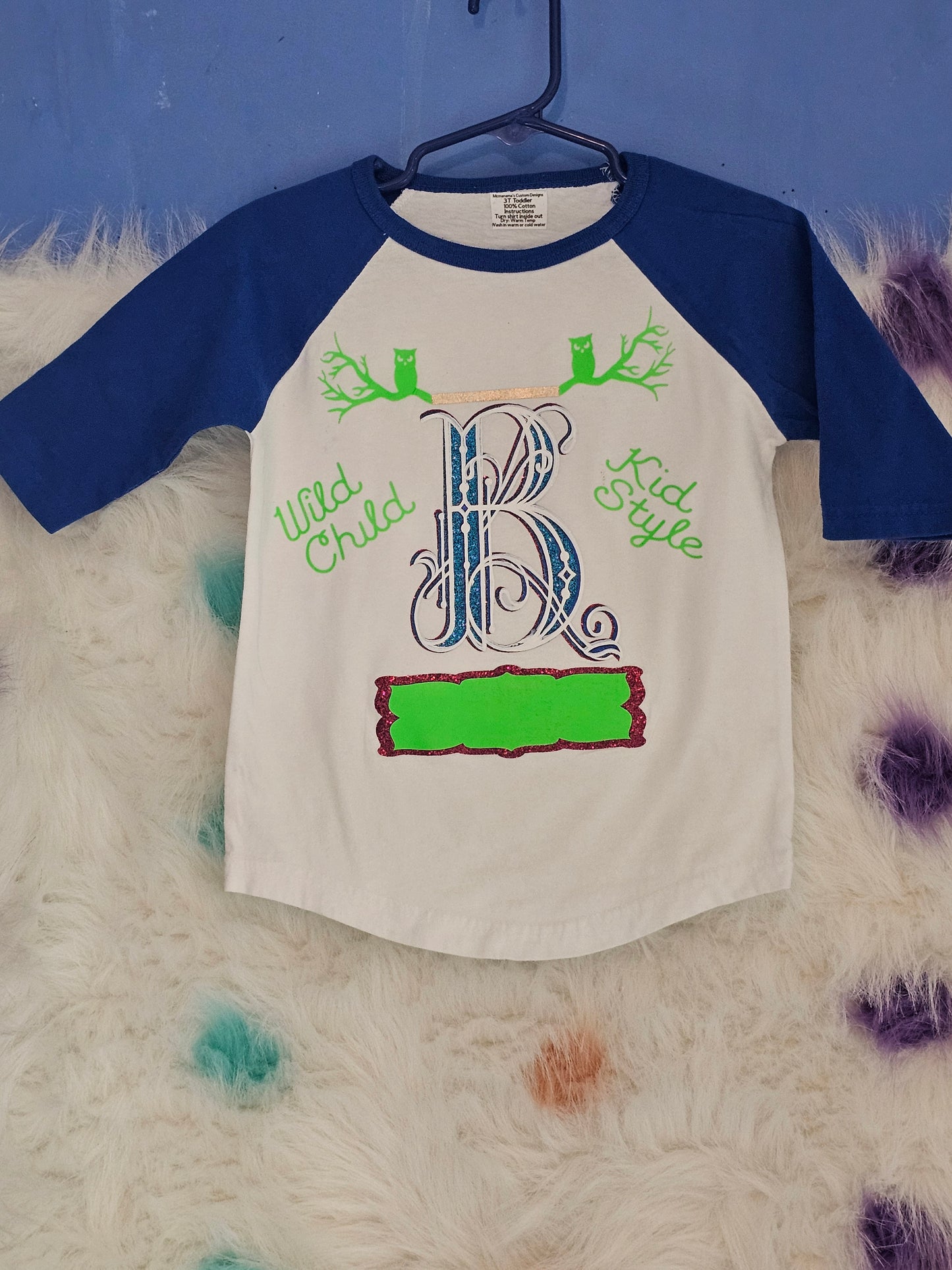 Size 3T Toddler personalized name Tshirt