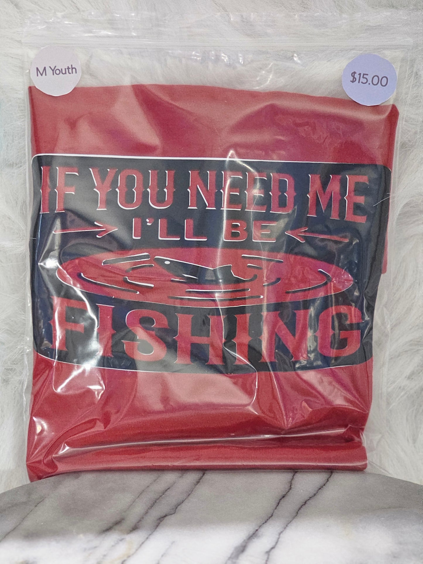 M youth 100%cotton fishing Tshirt