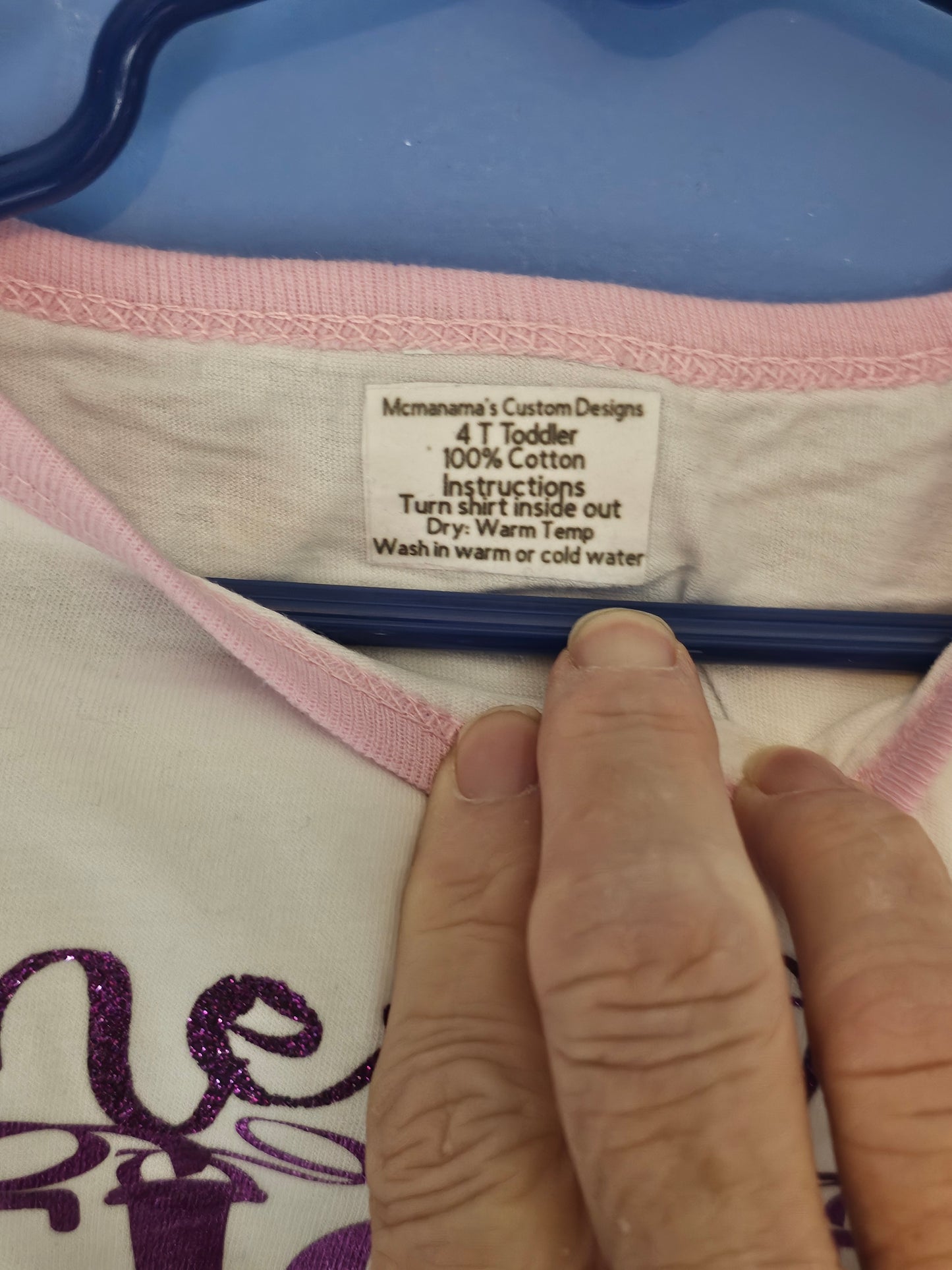 Size 4T 100% cotton White &Pink Flight like a girl cancer free shirt