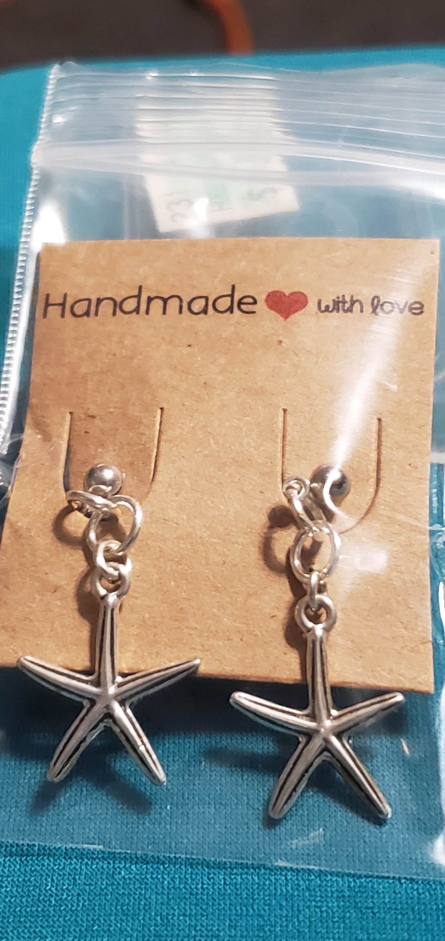 Stainless steel silver plated star post earrings