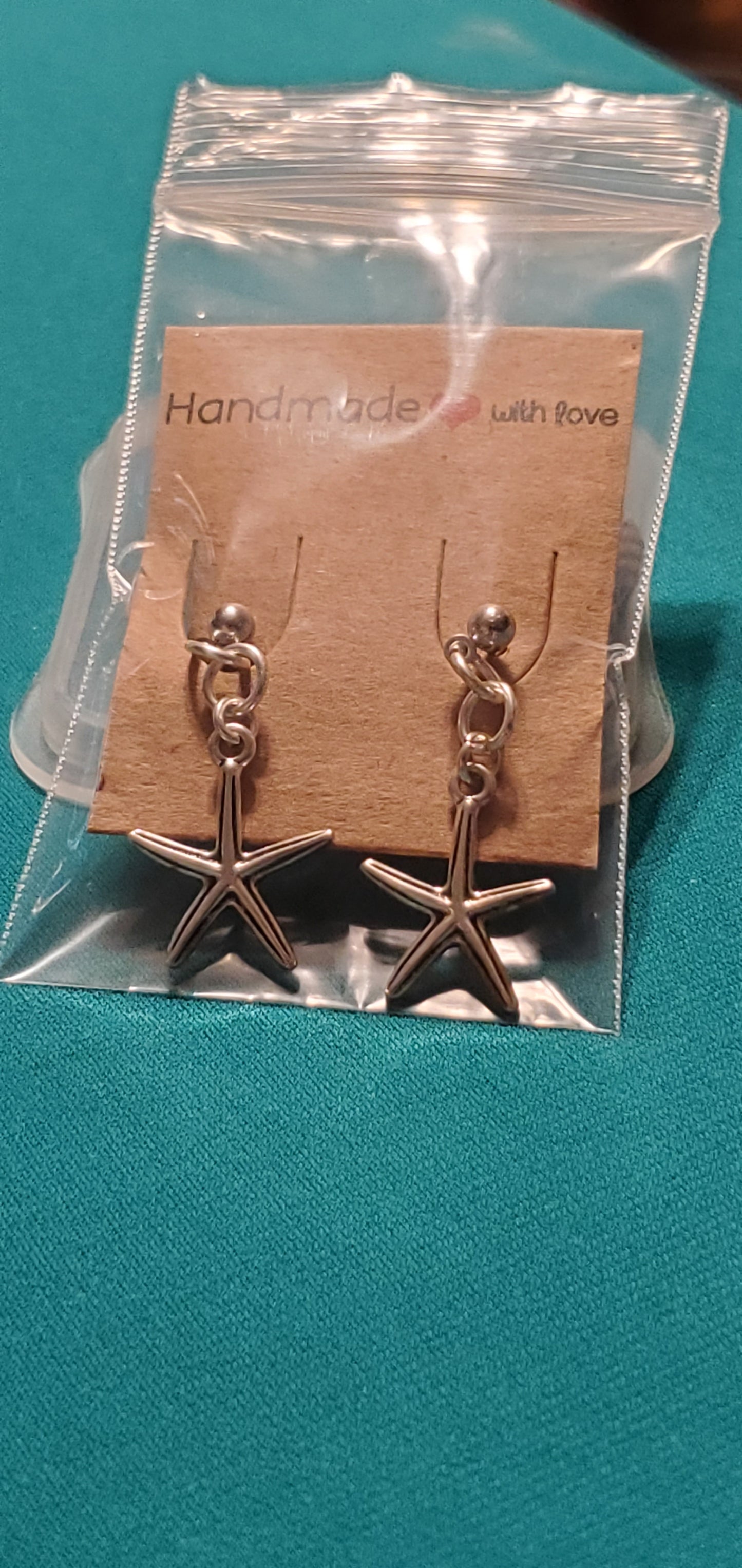 Stainless steel silver plated star post earrings