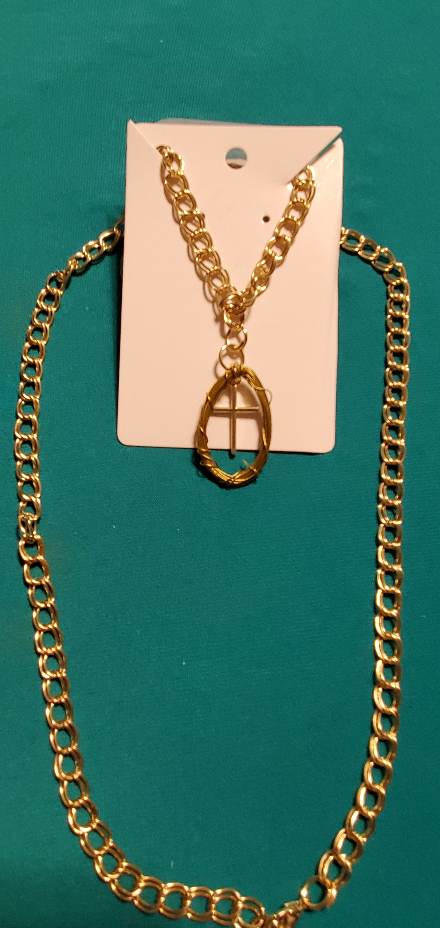 Gold plated cross earrings