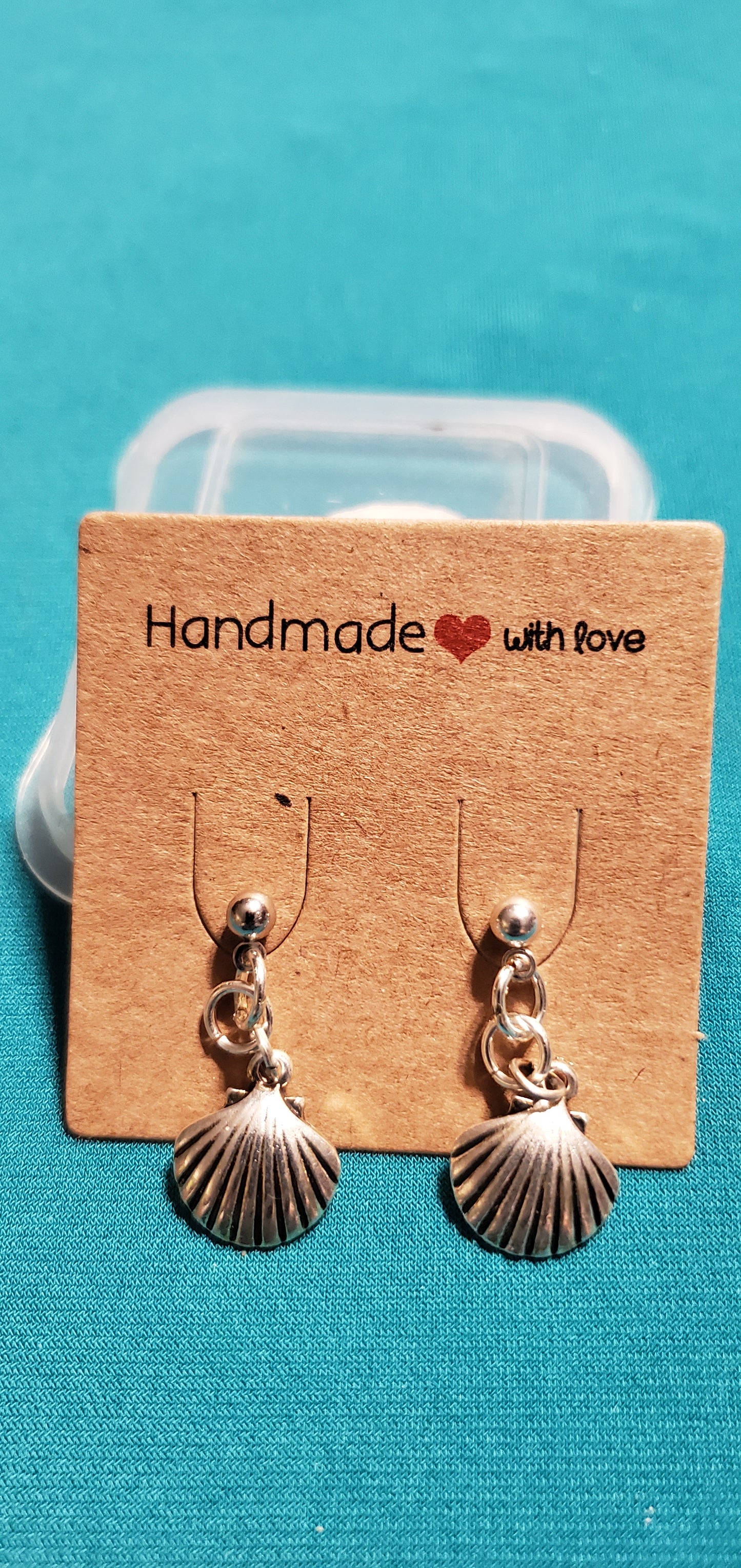 Gold plated sea shell earrings