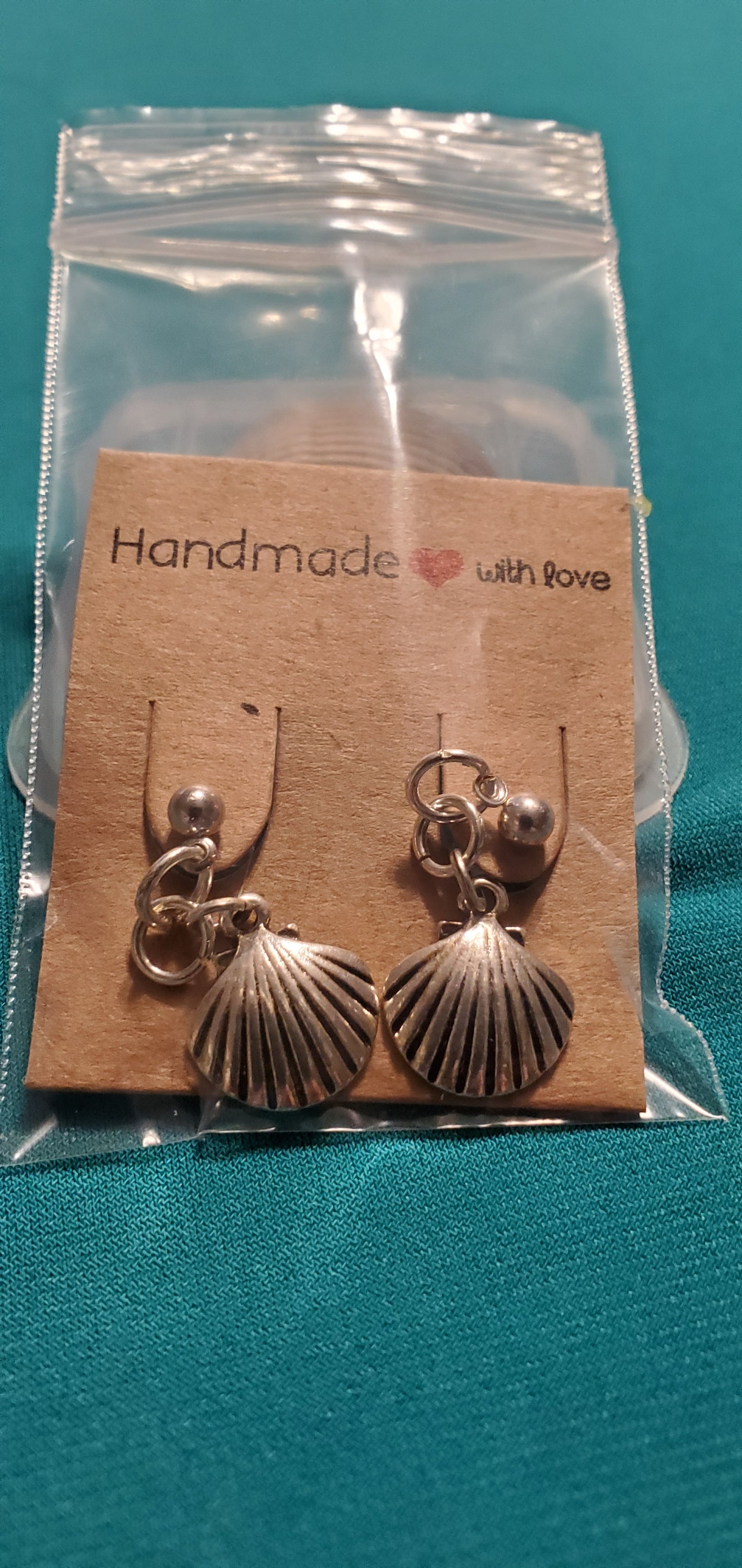 Gold plated sea shell earrings