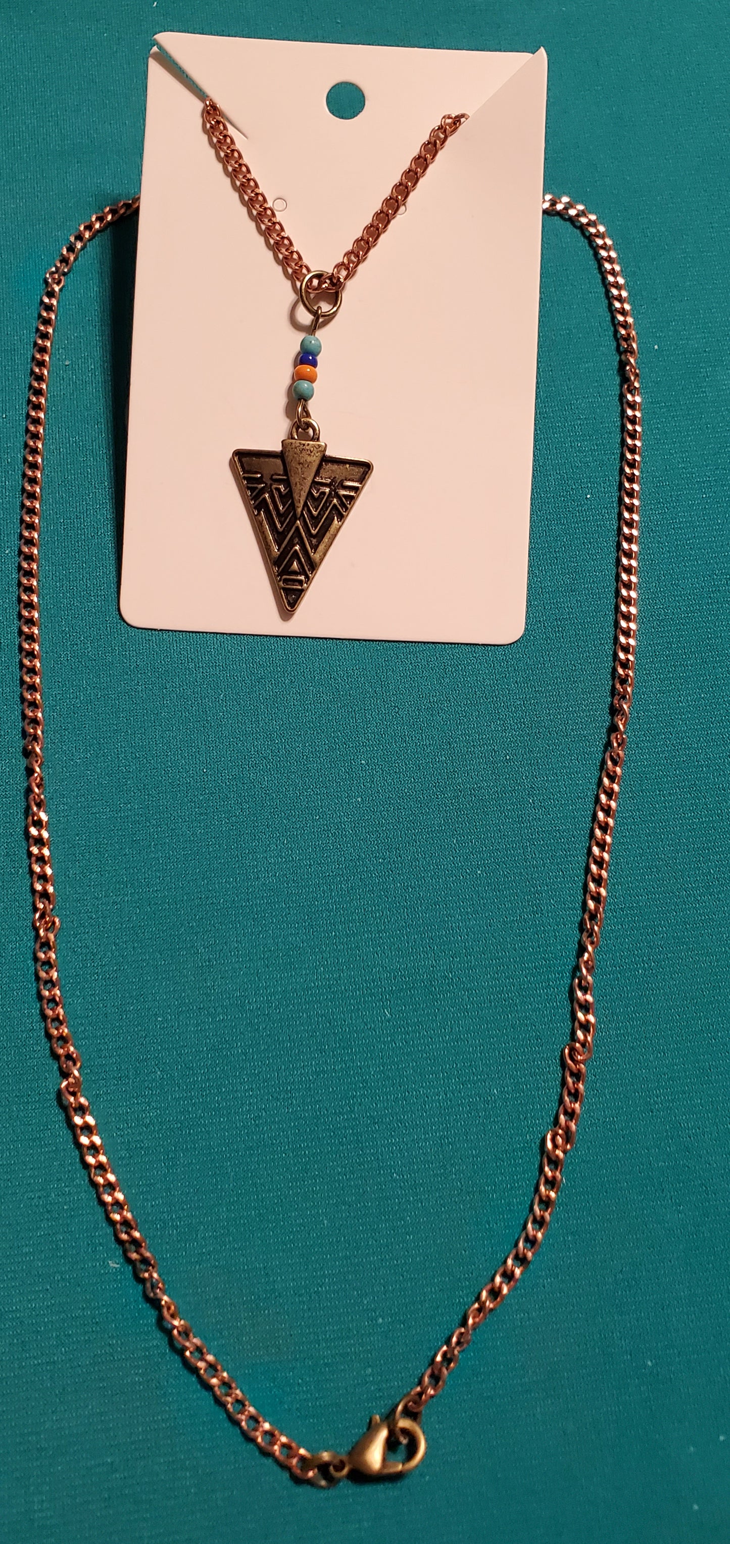 Bronze plated chain earrings