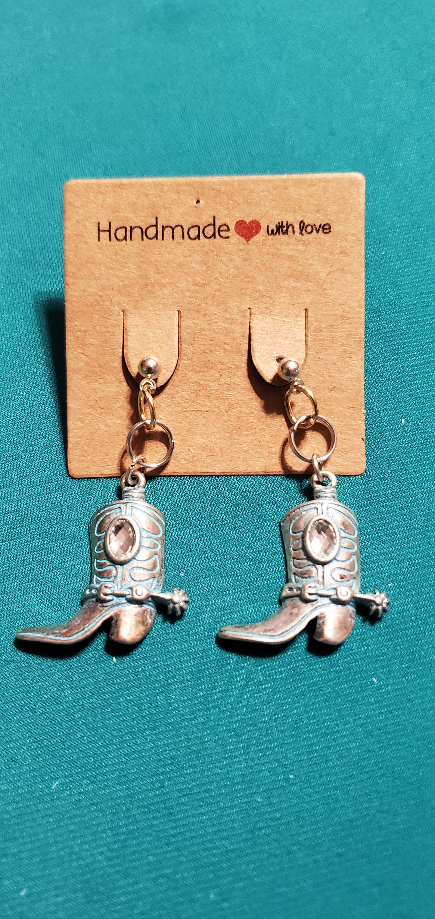 Cowgirl's boots earrings