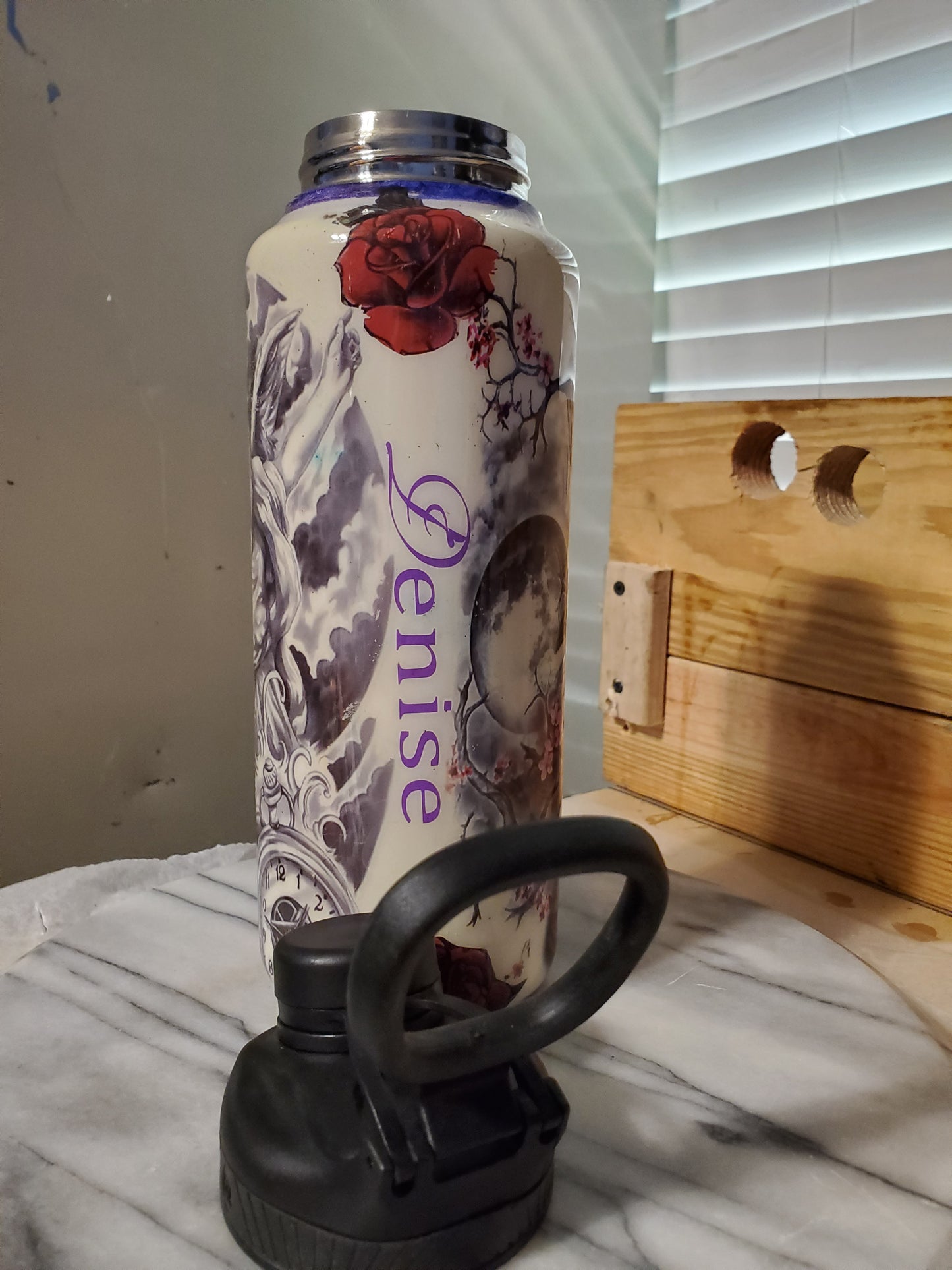 40 oz My Graudian Angel Double walled insulated Stainless steel tumbler cup( Ranger Pro )