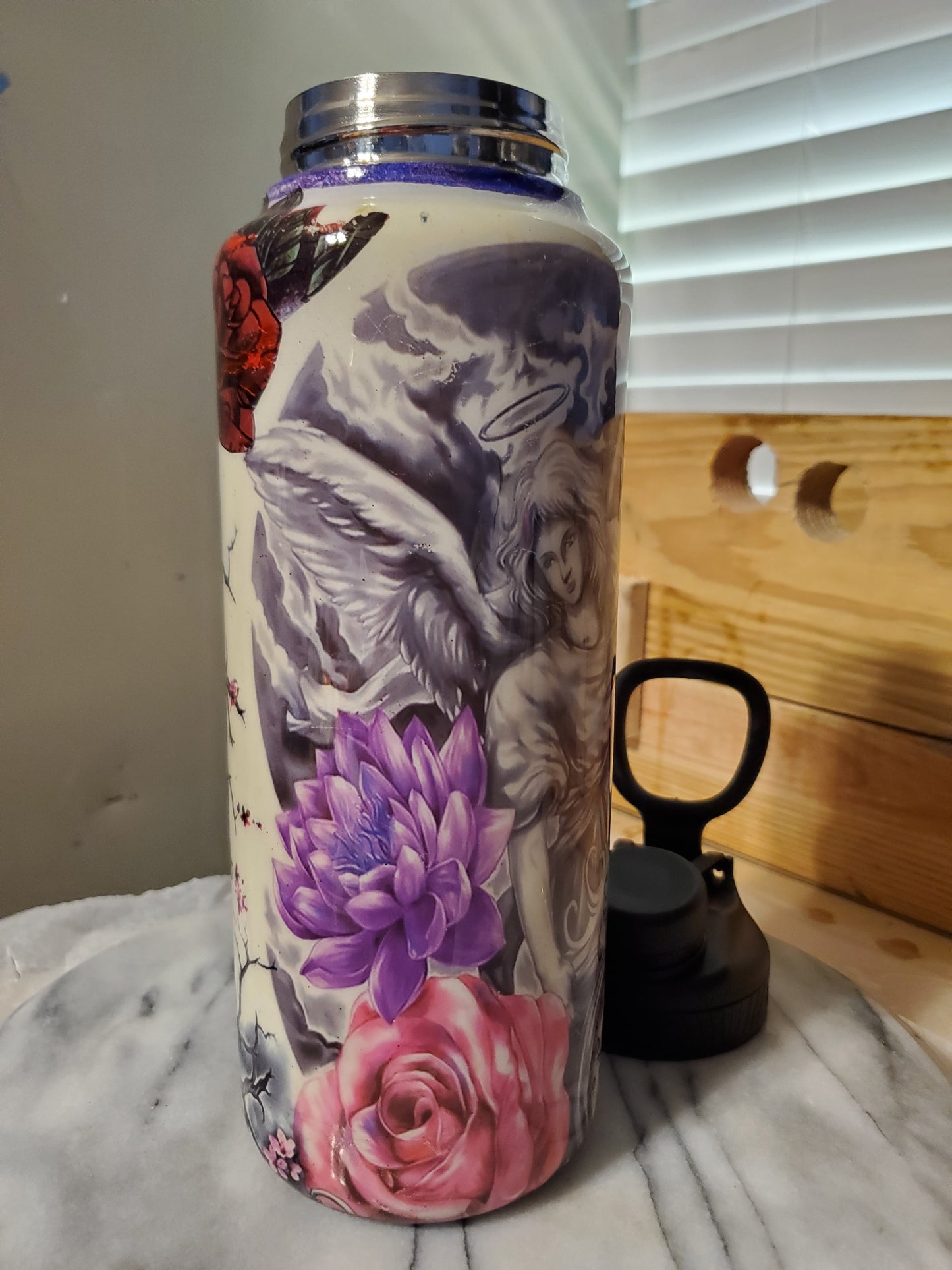 40 oz My Graudian Angel Double walled insulated Stainless steel tumbler cup( Ranger Pro )