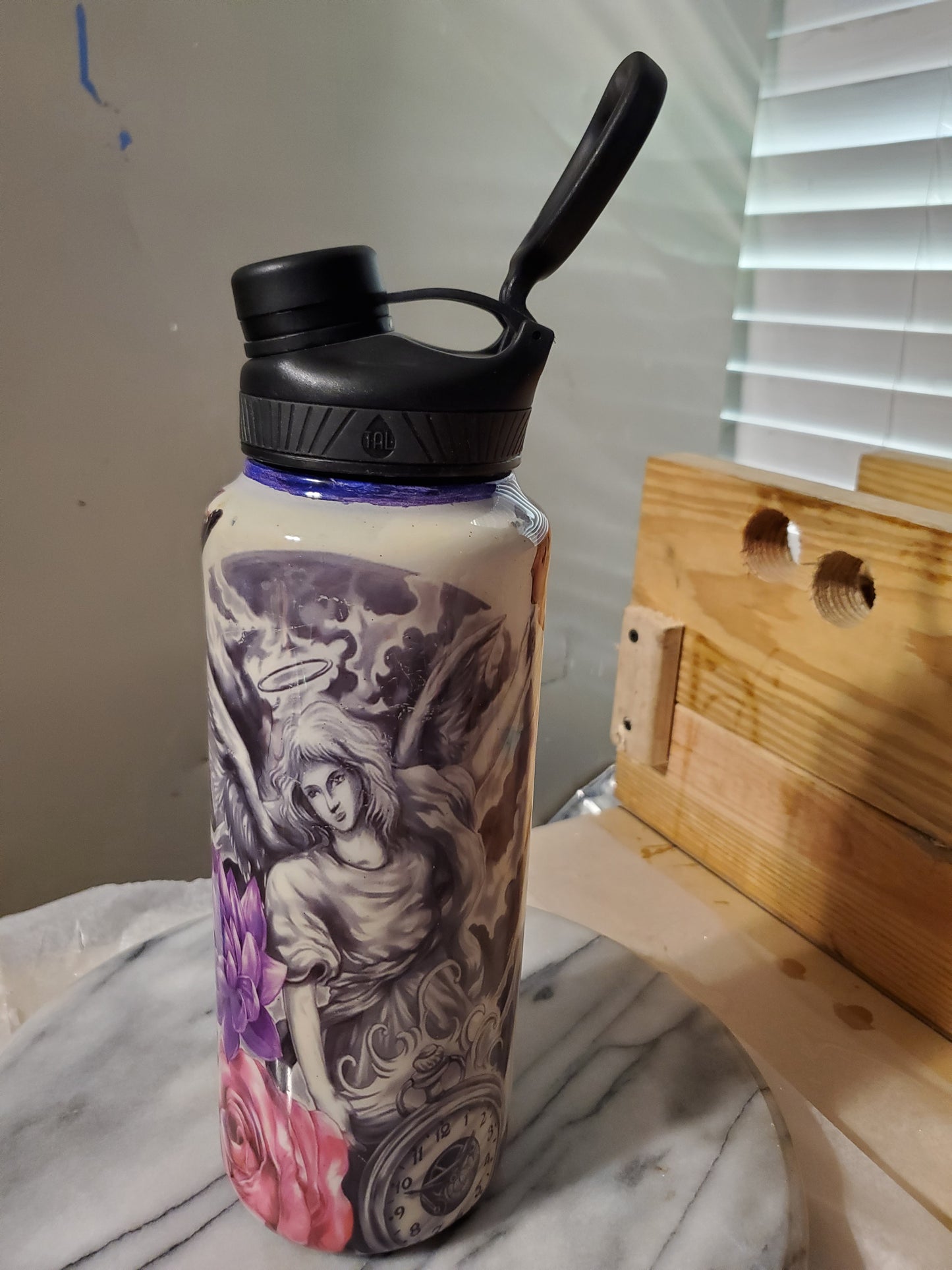 40 oz My Graudian Angel Double walled insulated Stainless steel tumbler cup( Ranger Pro )