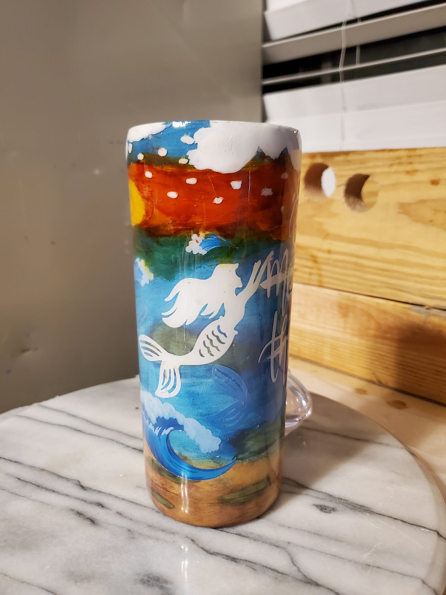20 oz It's a mermaid thing Double walled insulated Stainless steel tumbler cup