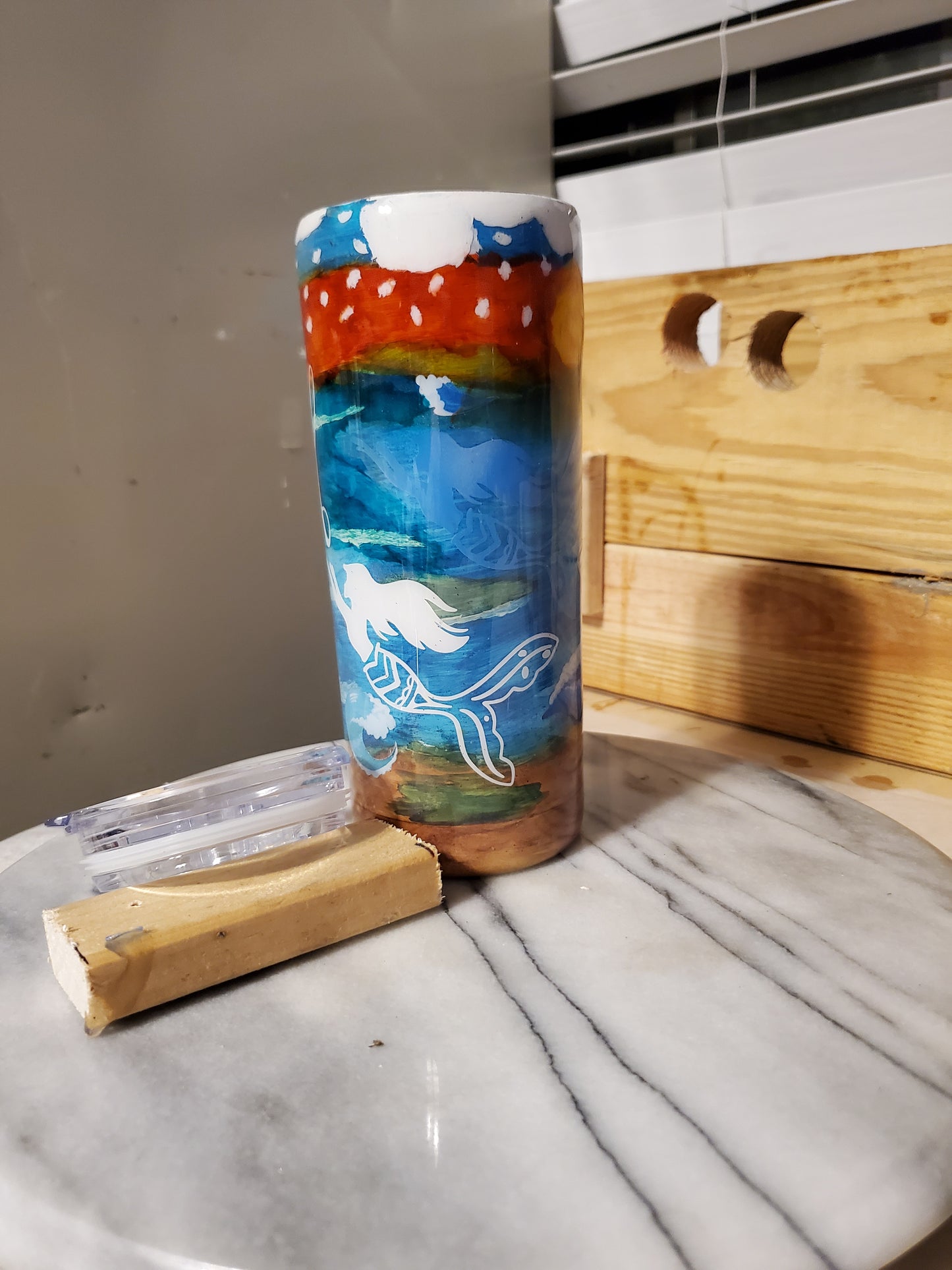 20 oz It's a mermaid thing Double walled insulated Stainless steel tumbler cup