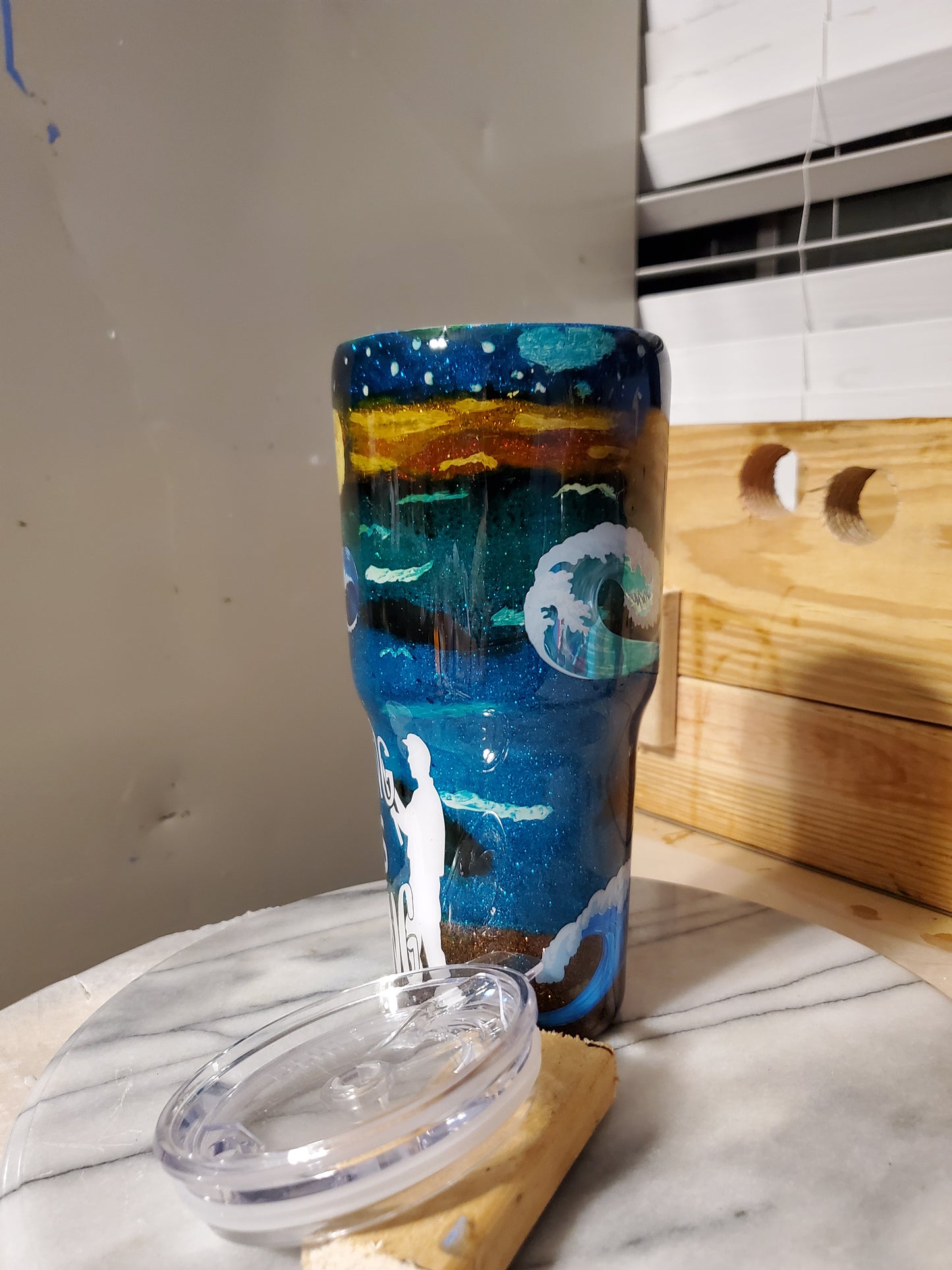 Wishing I was fishing 30 0z Double walled Stainless steel tumbler cup