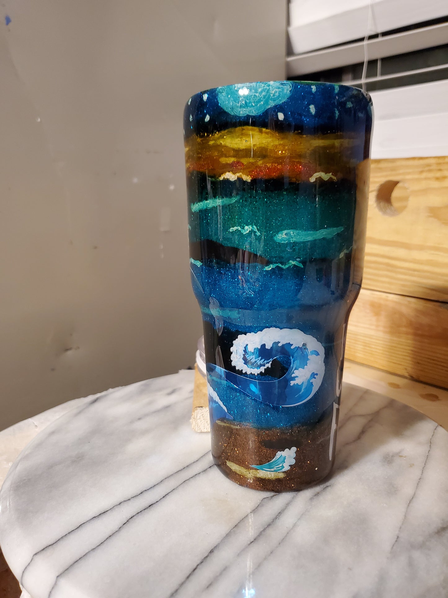 Wishing I was fishing 30 0z Double walled Stainless steel tumbler cup