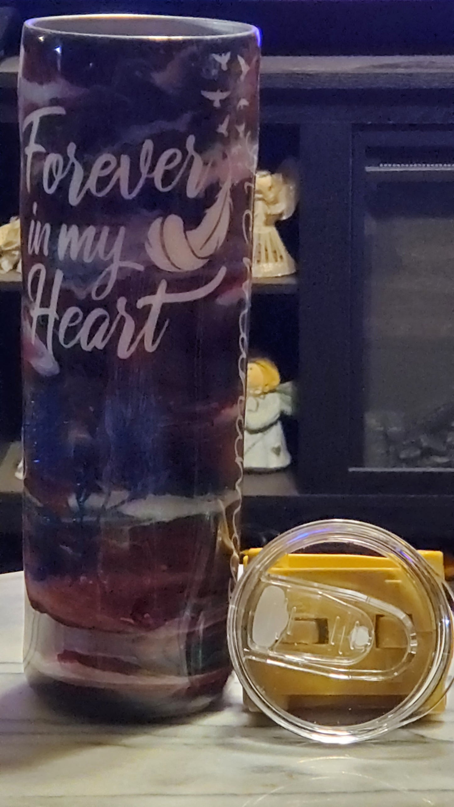 30 0z Forever in my heart stainless steel tumbler cup