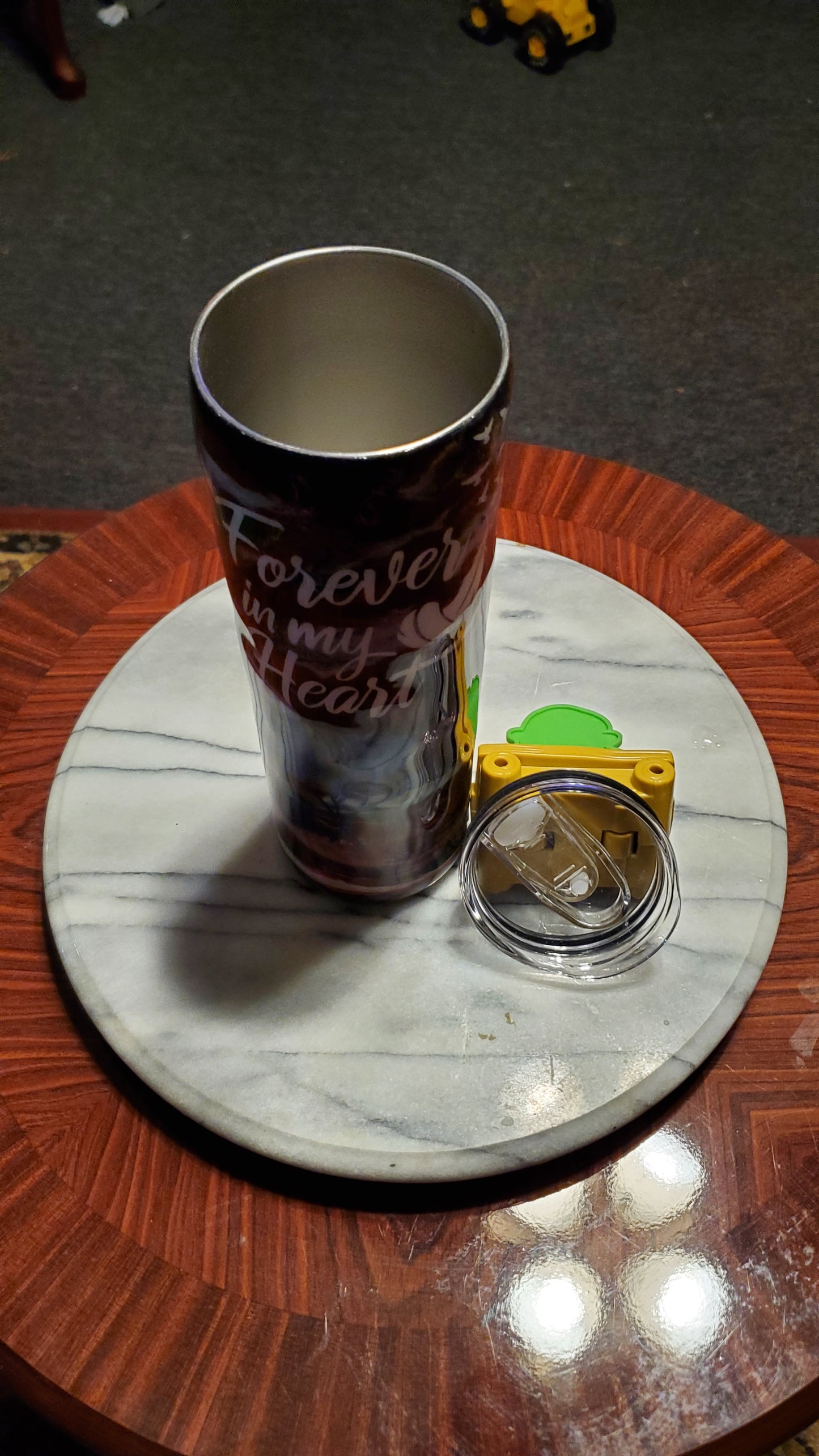 30 0z Forever in my heart stainless steel tumbler cup
