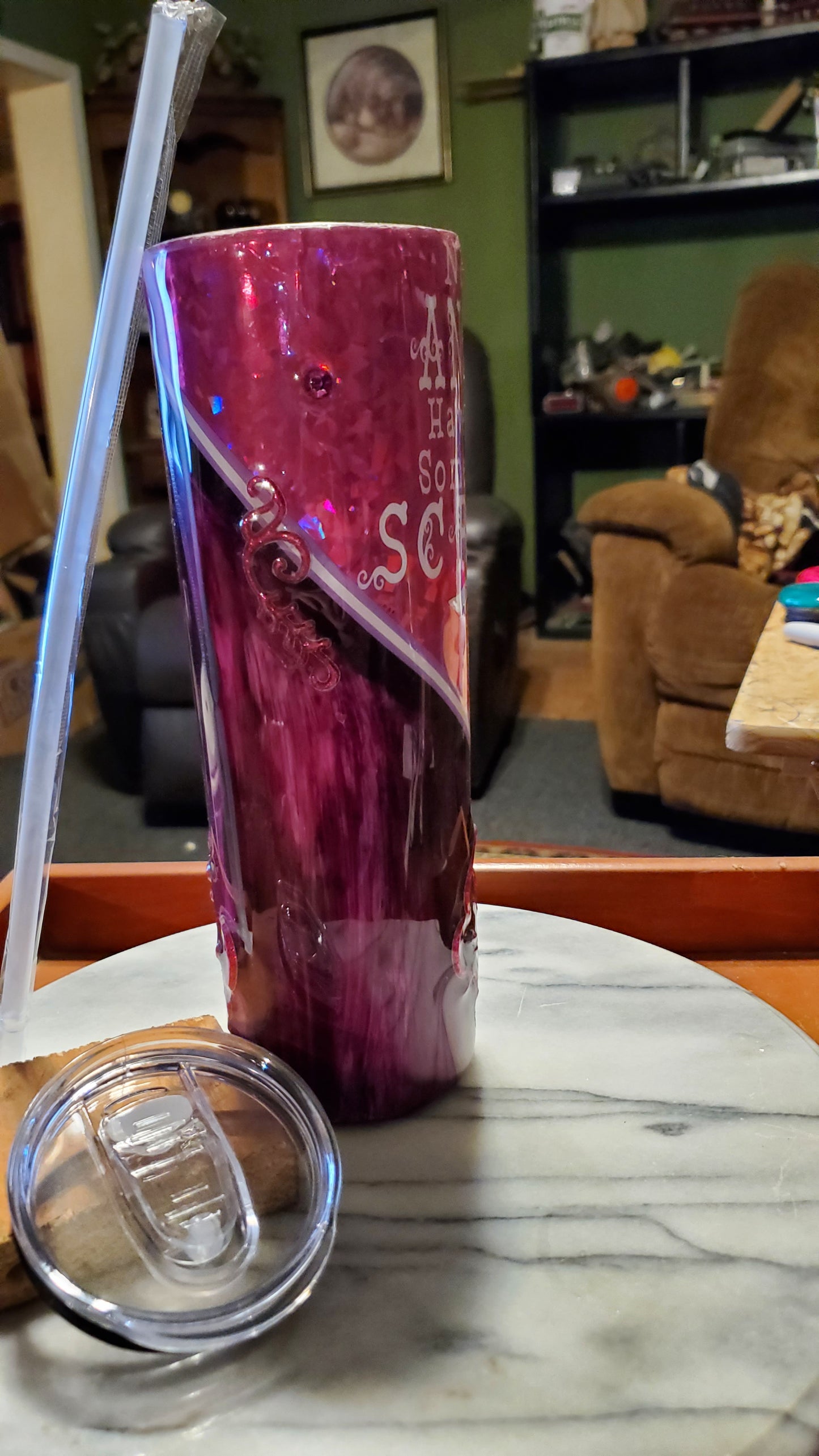 30 oz Not only angels wears wings stainless steel tumbler cup