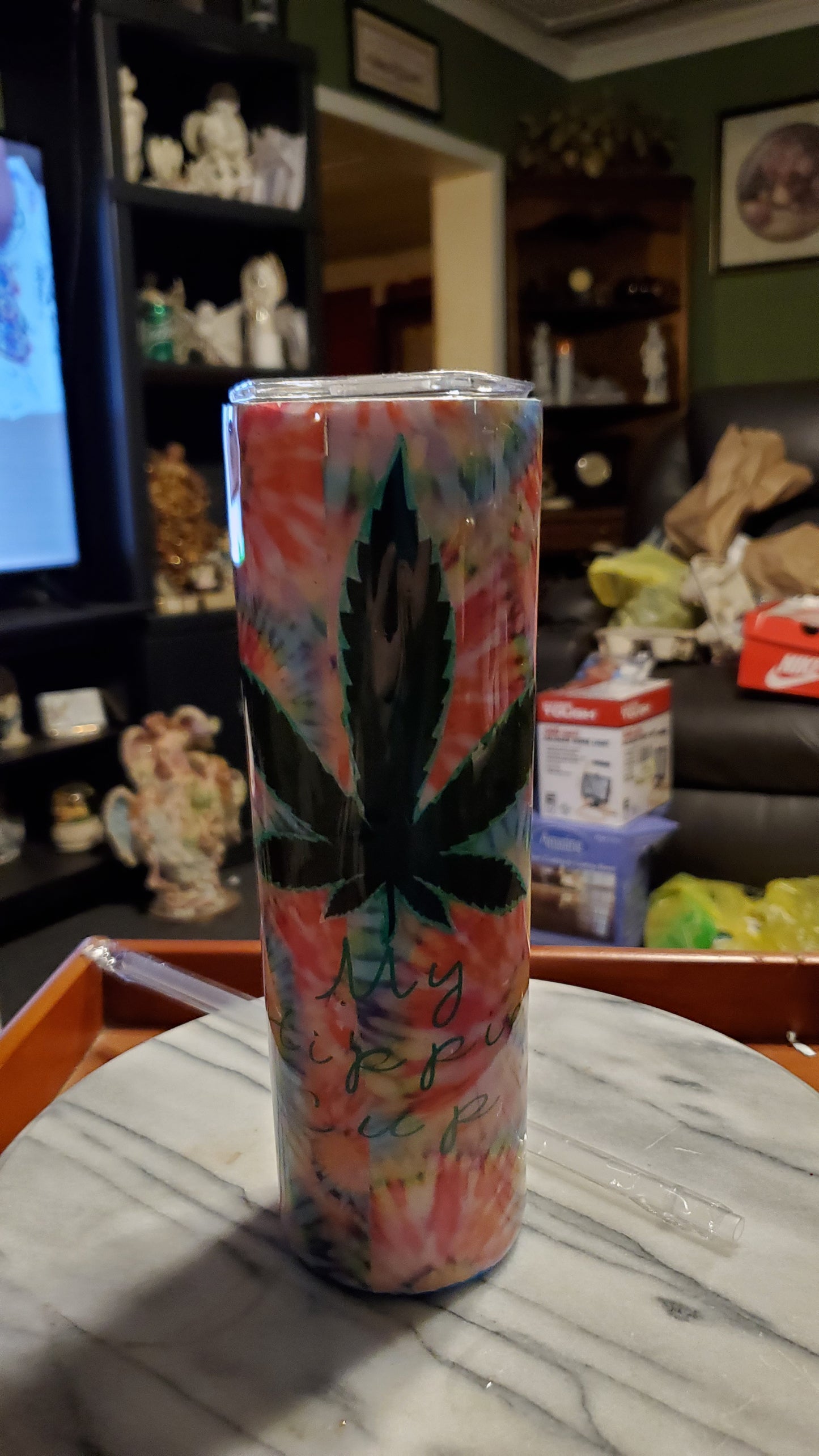 30 oz My hippie hogg tumbler cup.