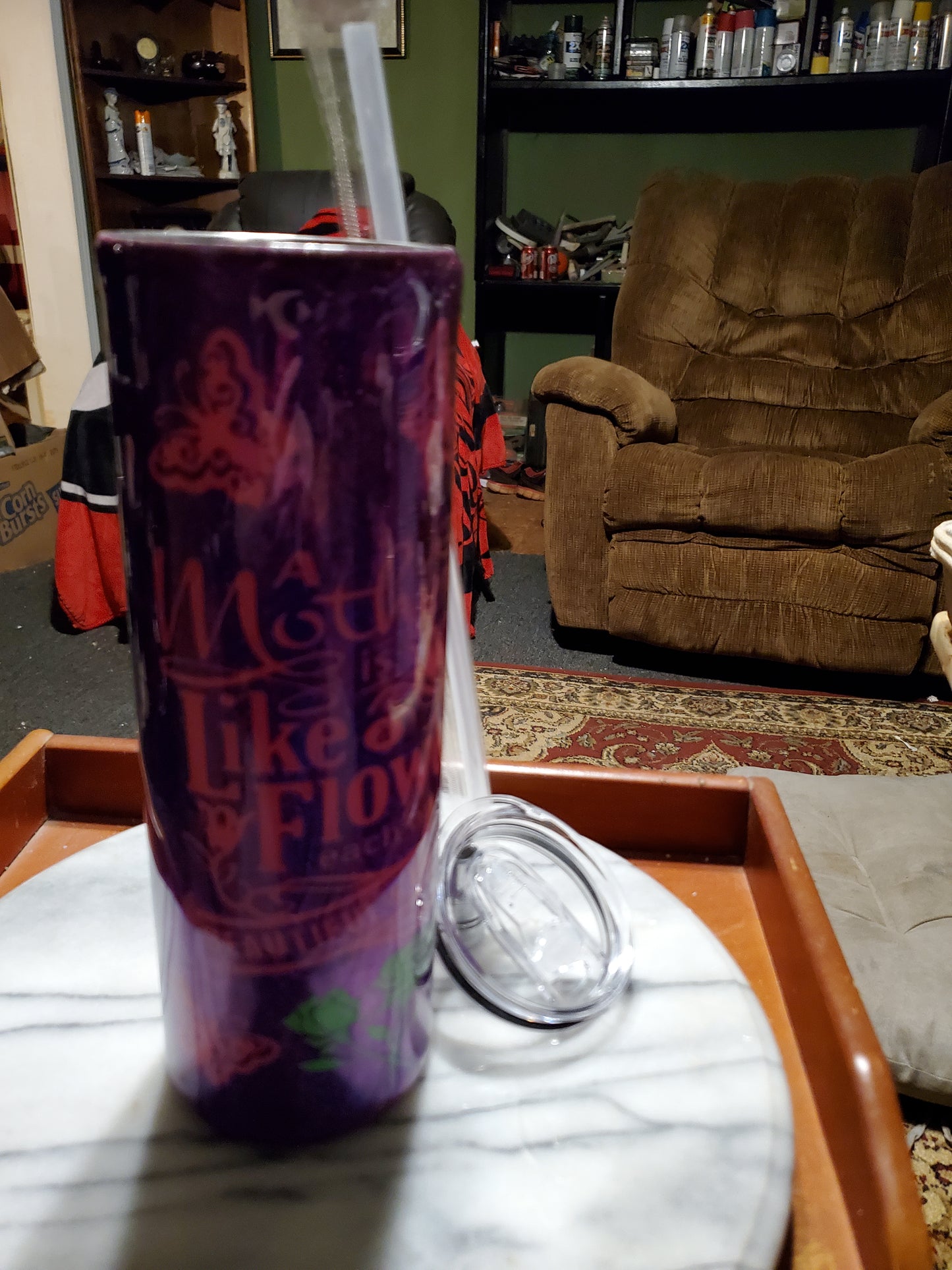 30 oz Mother is like a flower hogg stainless steel tumbler cup