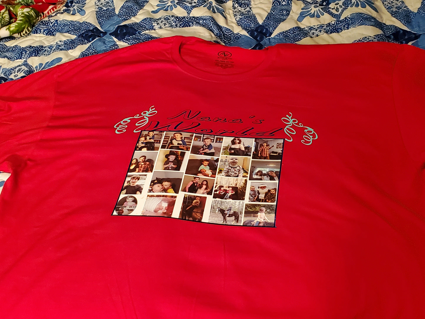 Size 3x100% cotton Nana's world red personalized shirt