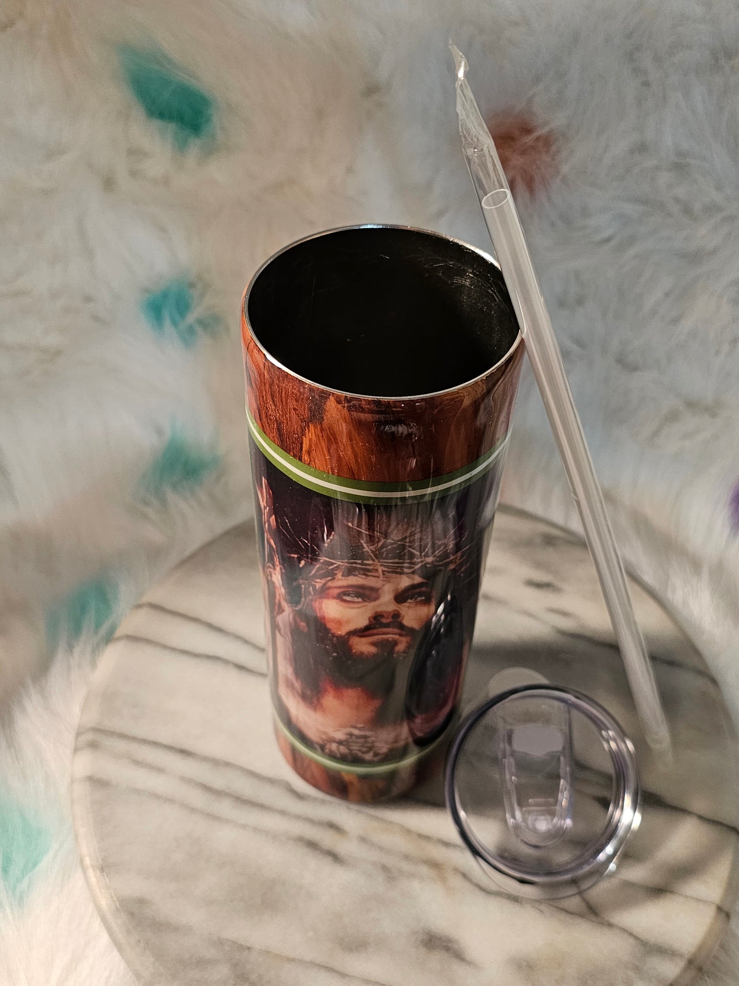 30 oz Our lord double wall stainless steel tumbler cup