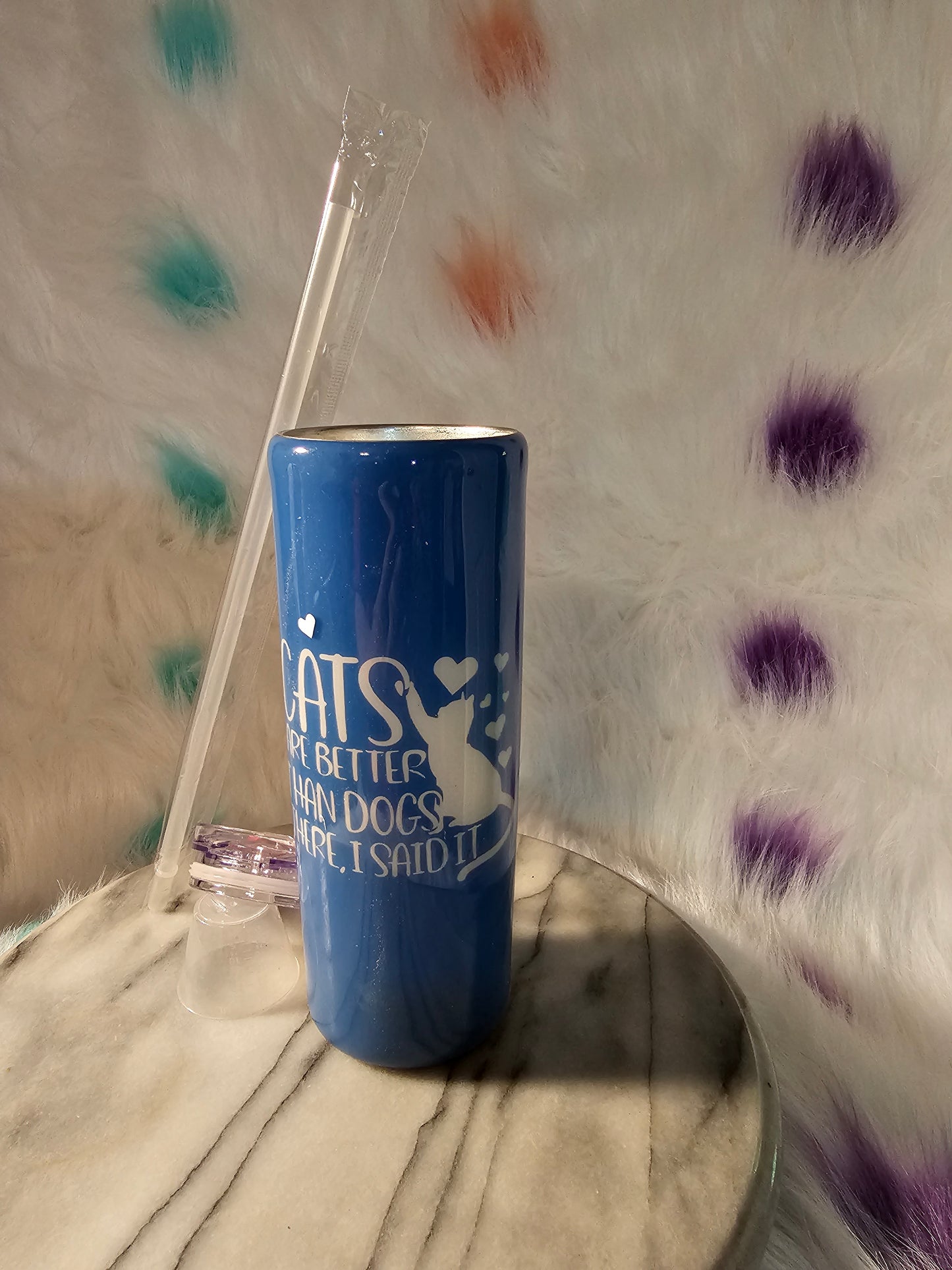 20 oz Cat double wall stainless steel tumbler cup