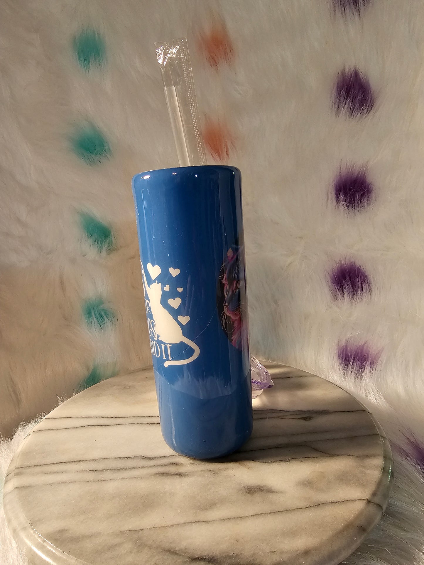 20 oz Cat double wall stainless steel tumbler cup