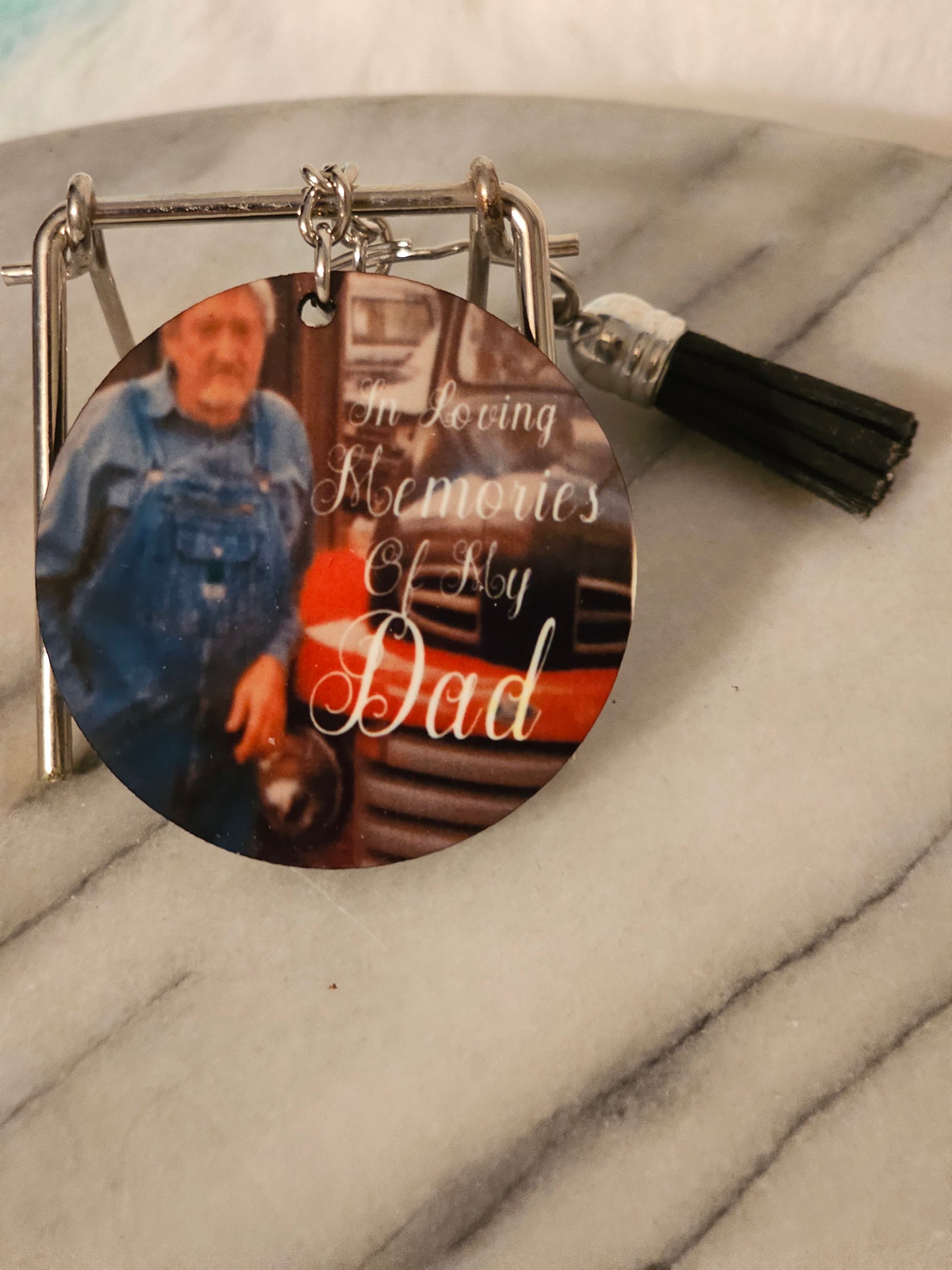 2 inch sublimation personalized picture of In Memory of my Mom and Dad