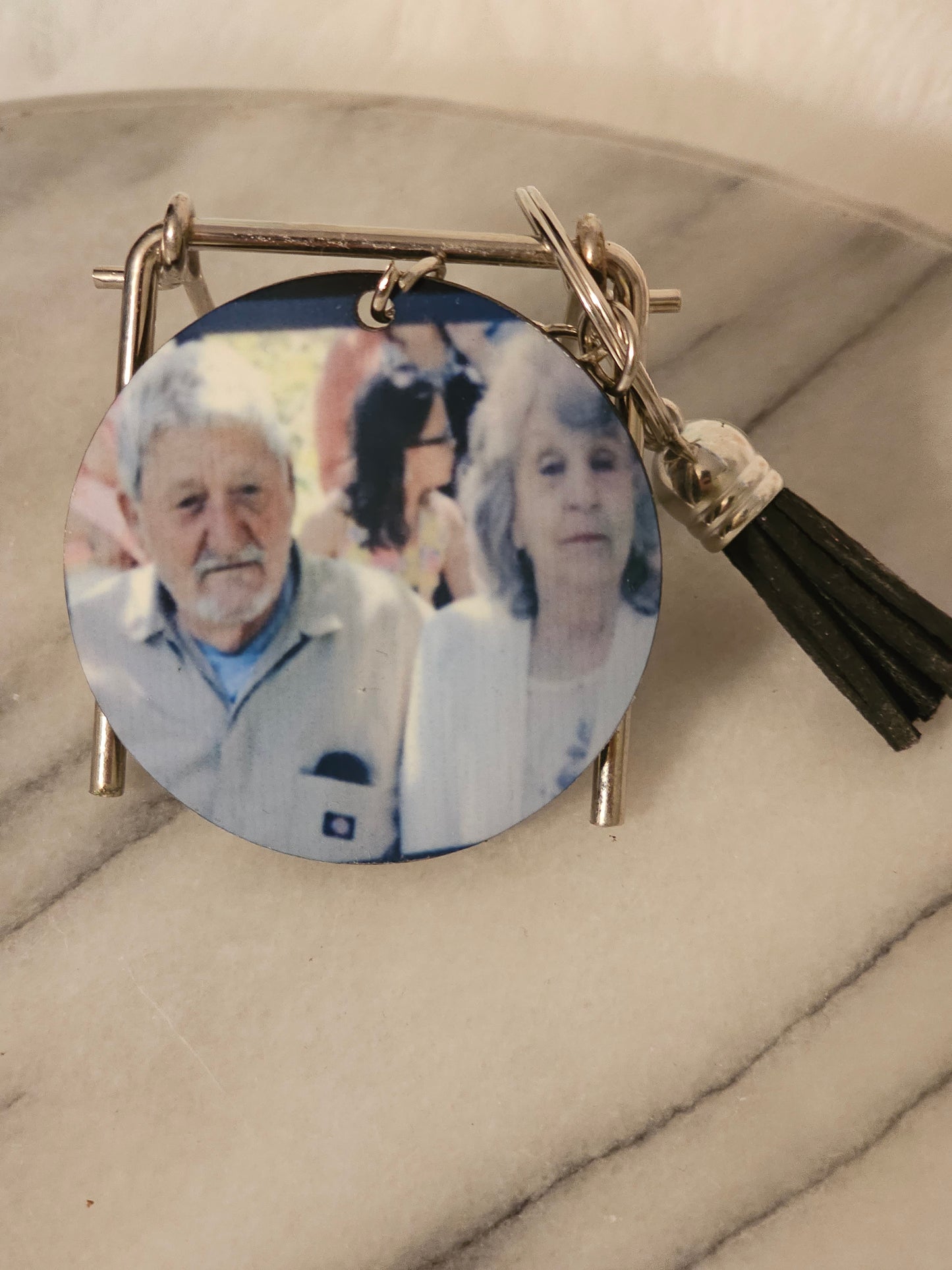2 inch sublimation personalized picture of In Memory of my Mom and Dad