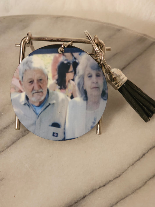 2 inch sublimation personalized picture of In Memory of my Mom and Dad