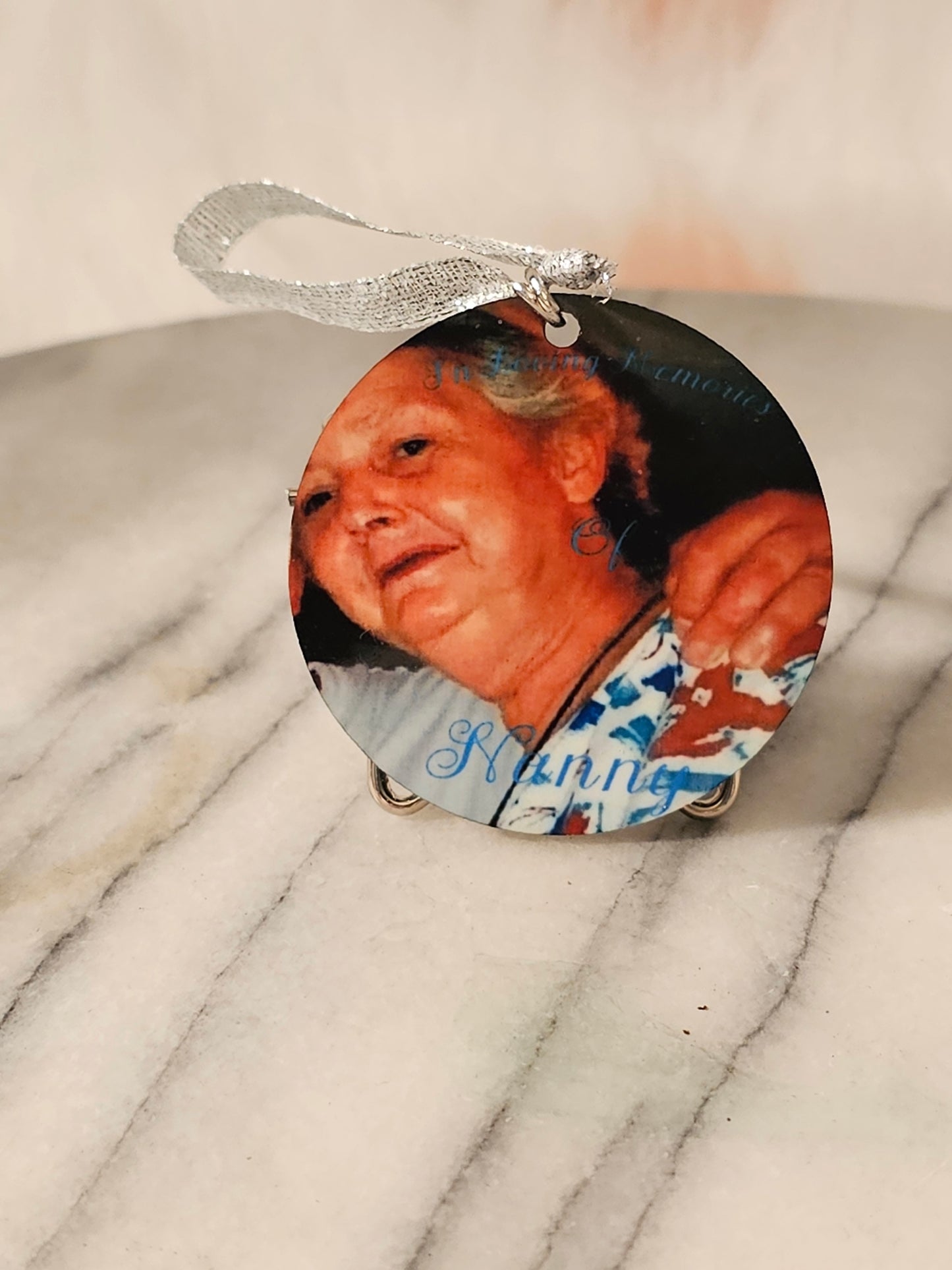 2 inch sublimation personalized grandma in memory christmas oranment